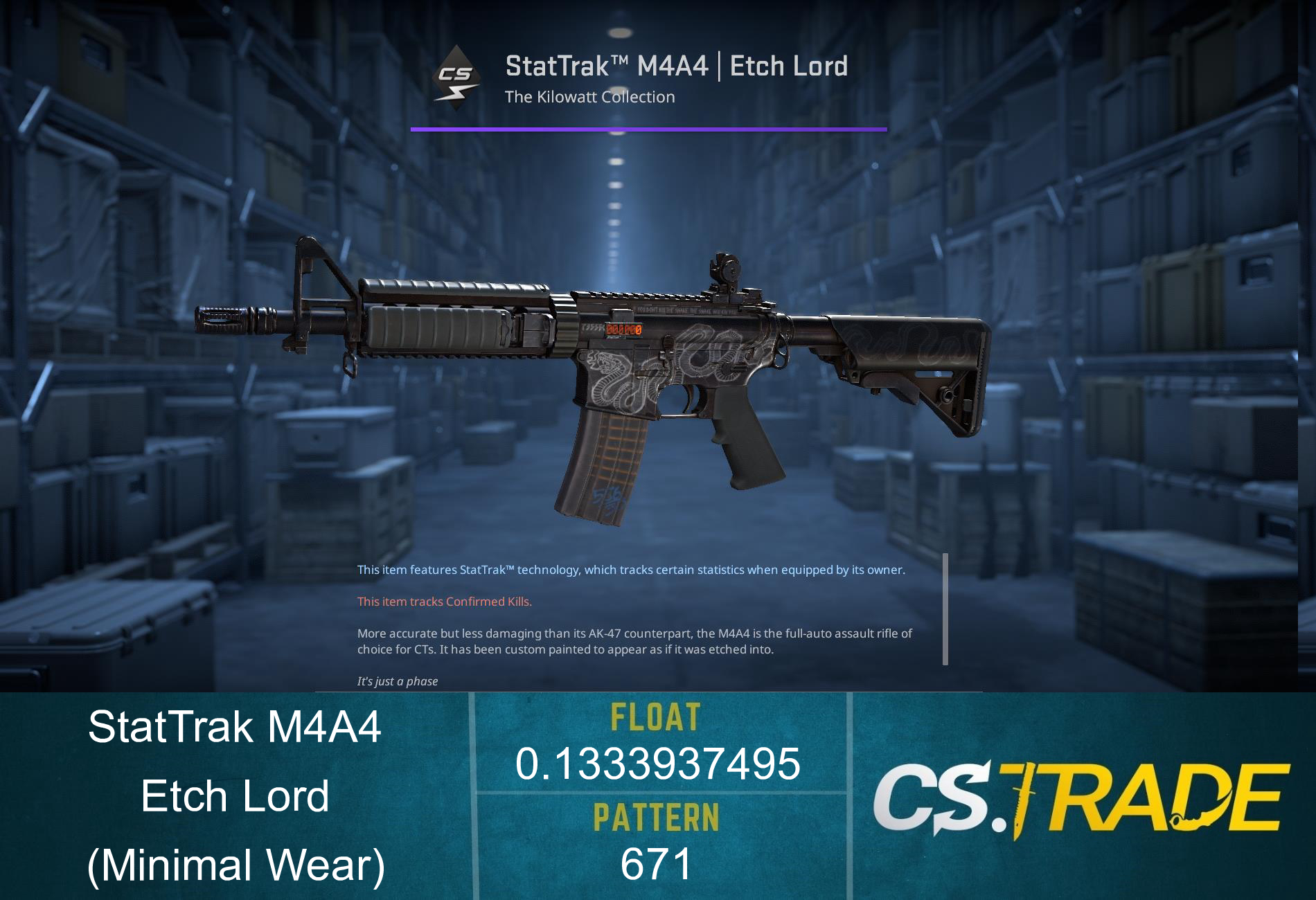 StatTrak™ M4A4 | Etch Lord (Minimal Wear) Screenshot