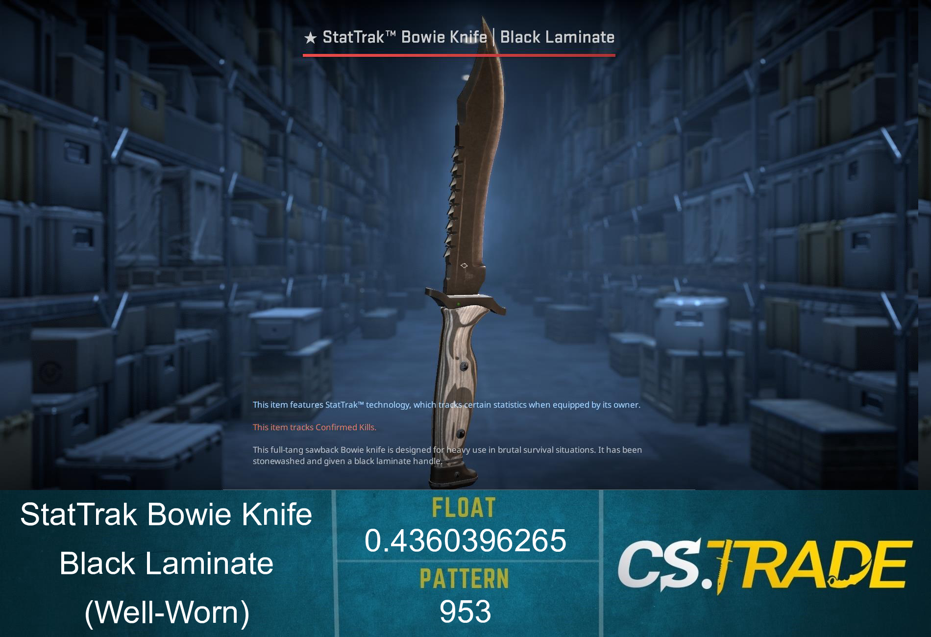 ★ Bowie Knife | Black Laminate (Factory New) Screenshot