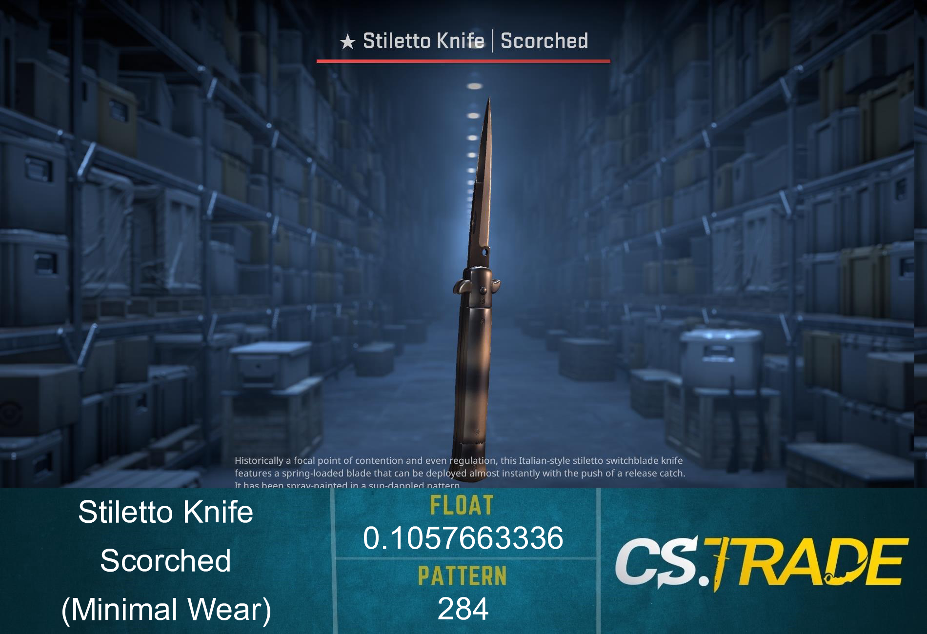 ★ Stiletto Knife | Scorched (Minimal Wear) Screenshot