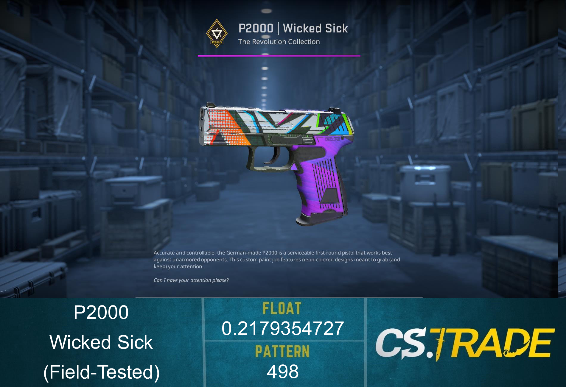 P2000 | Wicked Sick (Field-Tested) Screenshot