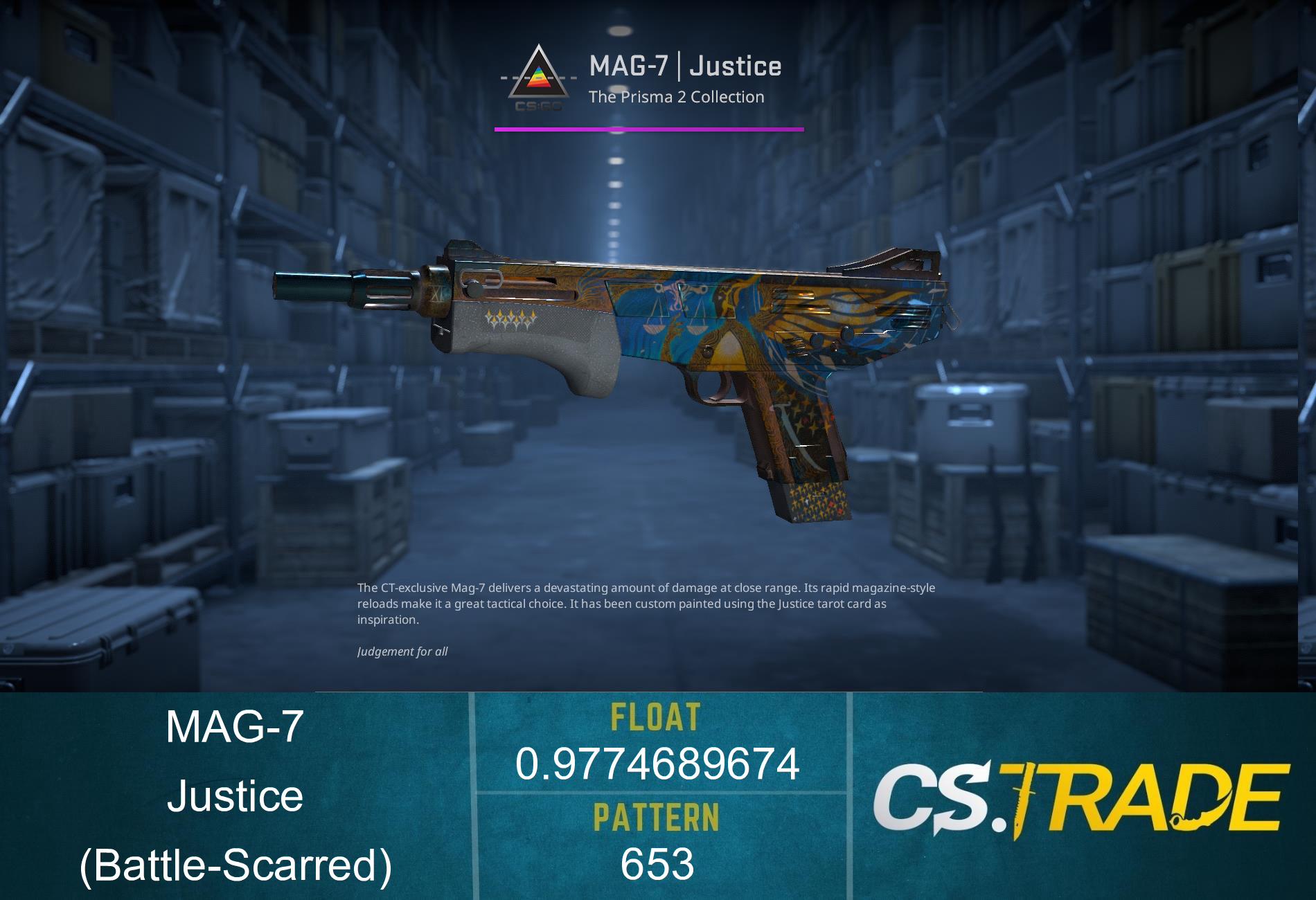 MAG-7 | Justice (Battle-Scarred)