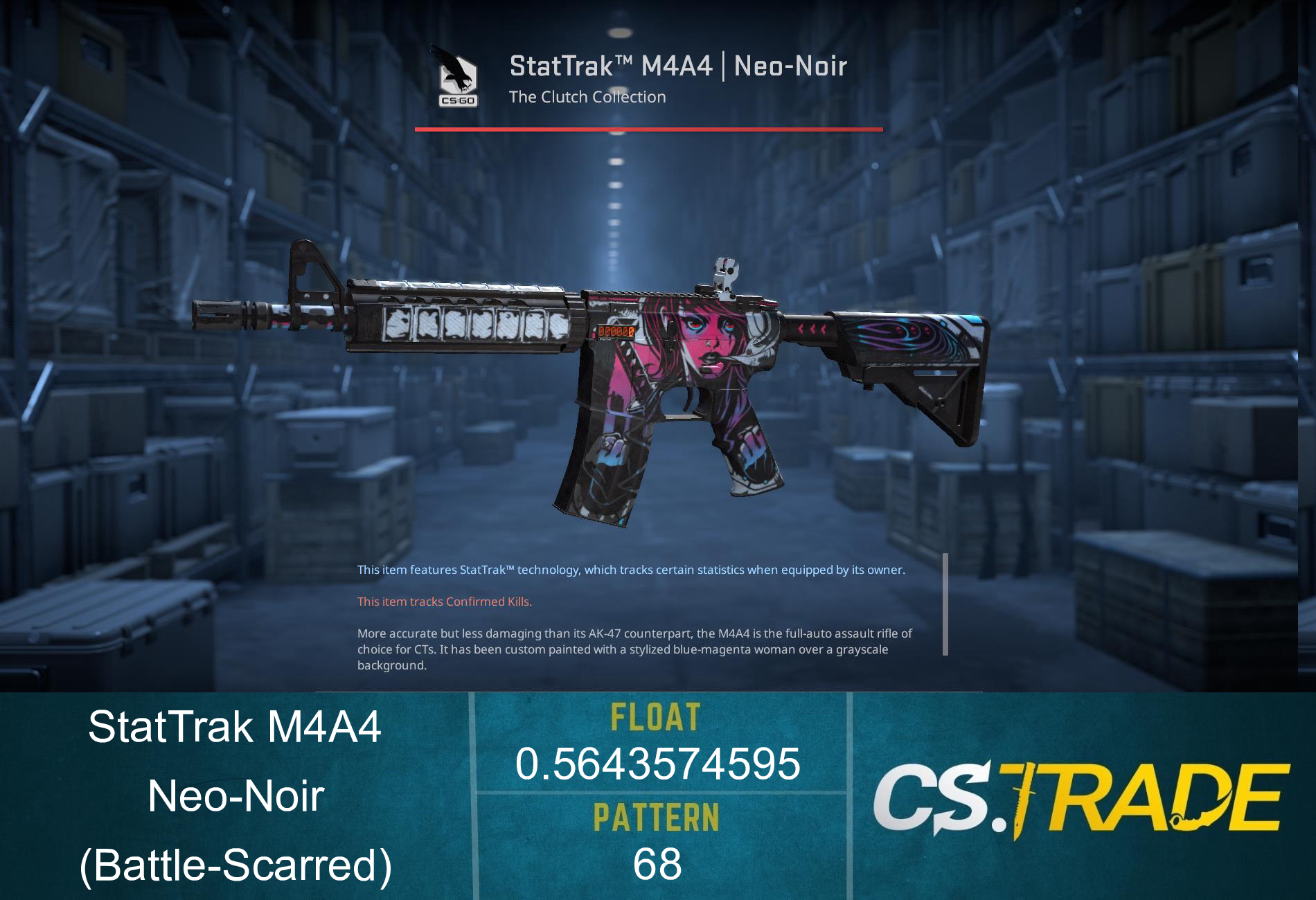 StatTrak™ M4A4 | Neo-Noir (Battle-Scarred) Screenshot