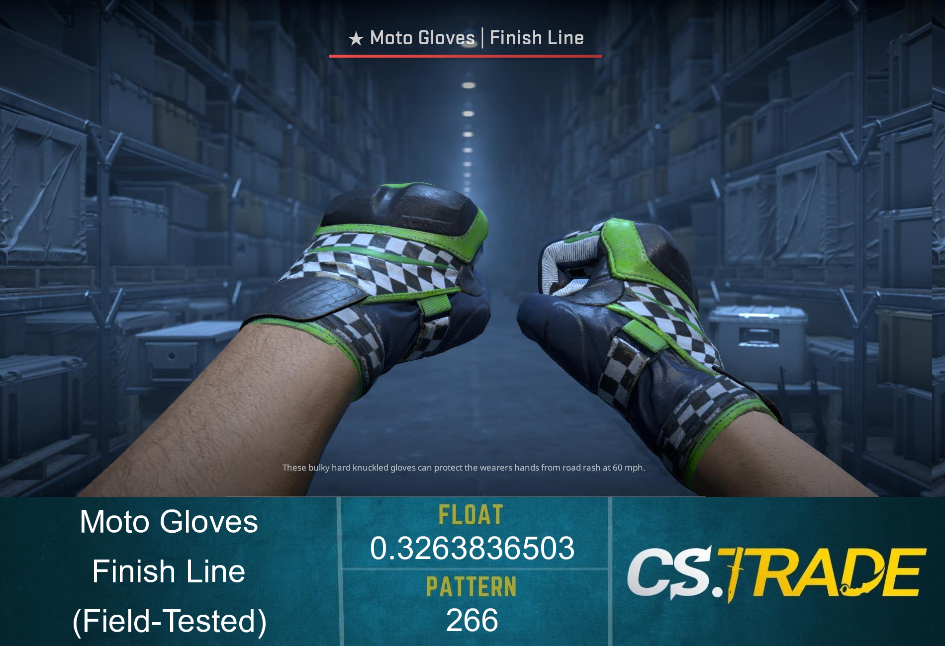 ★ Moto Gloves | Finish Line (Factory New) Screenshot