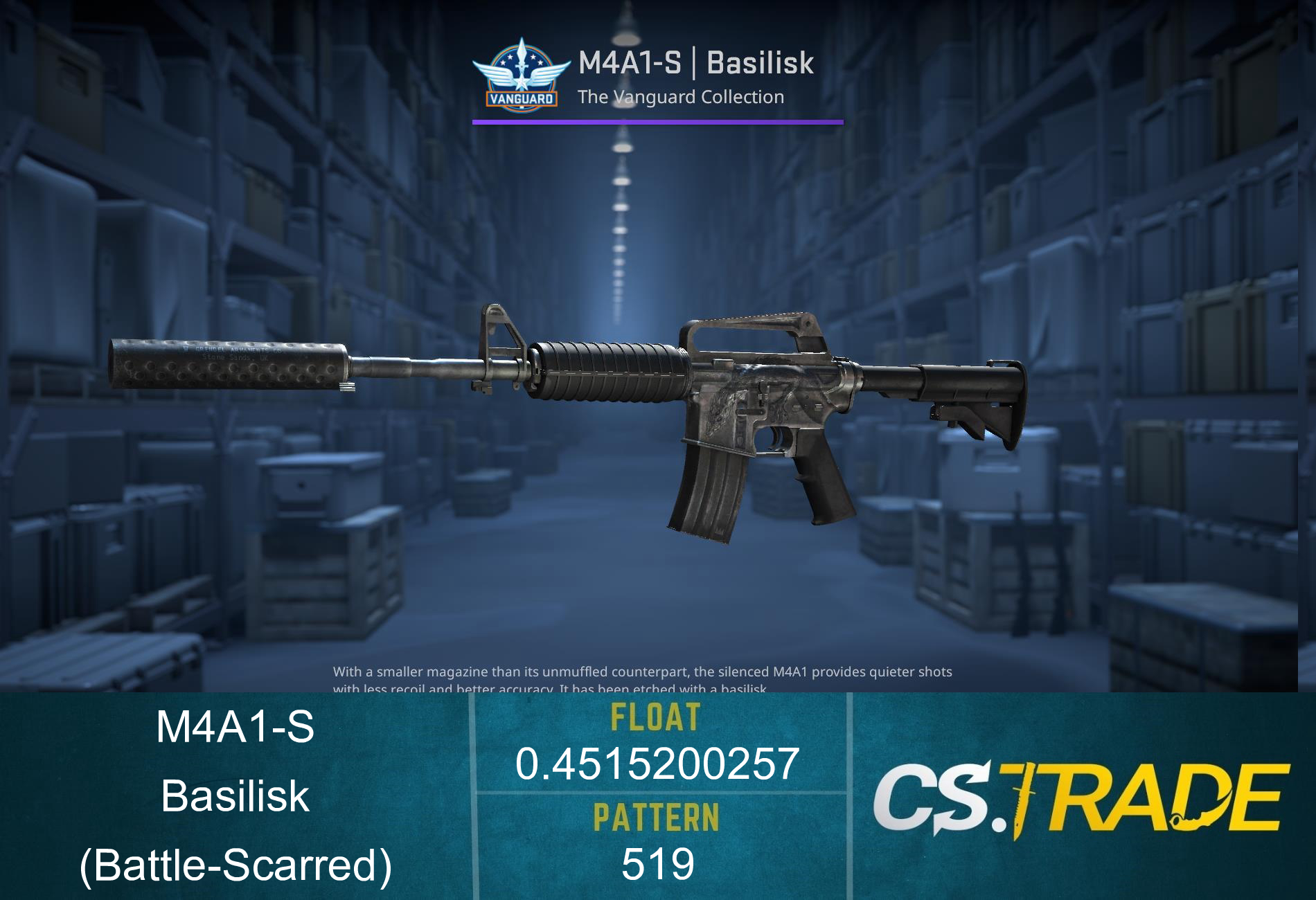 M4A1-S | Basilisk (Battle-Scarred) Screenshot