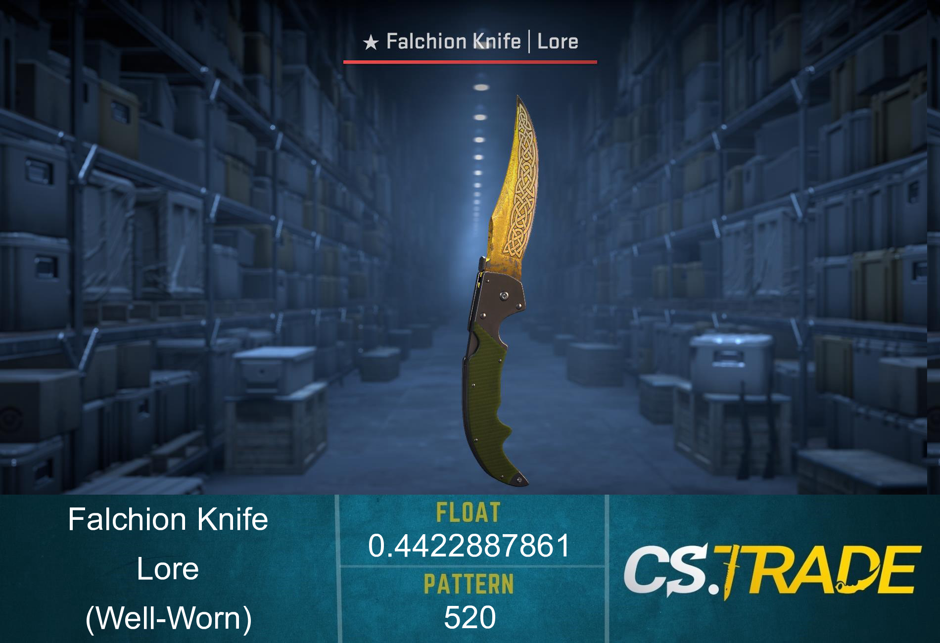 ★ StatTrak™ Falchion Knife | Lore (Well-Worn) Screenshot