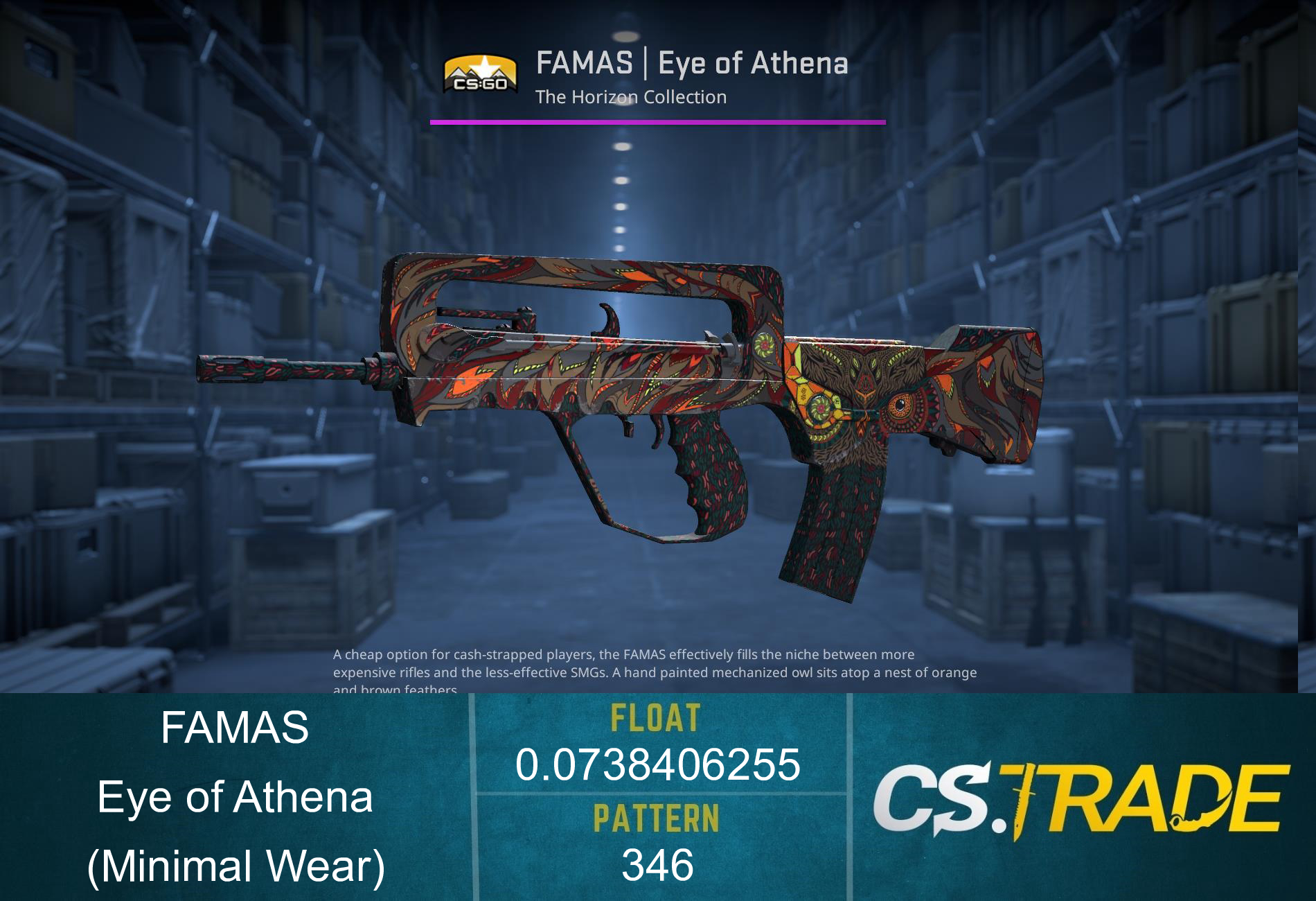 FAMAS | Eye of Athena (Minimal Wear) Screenshot