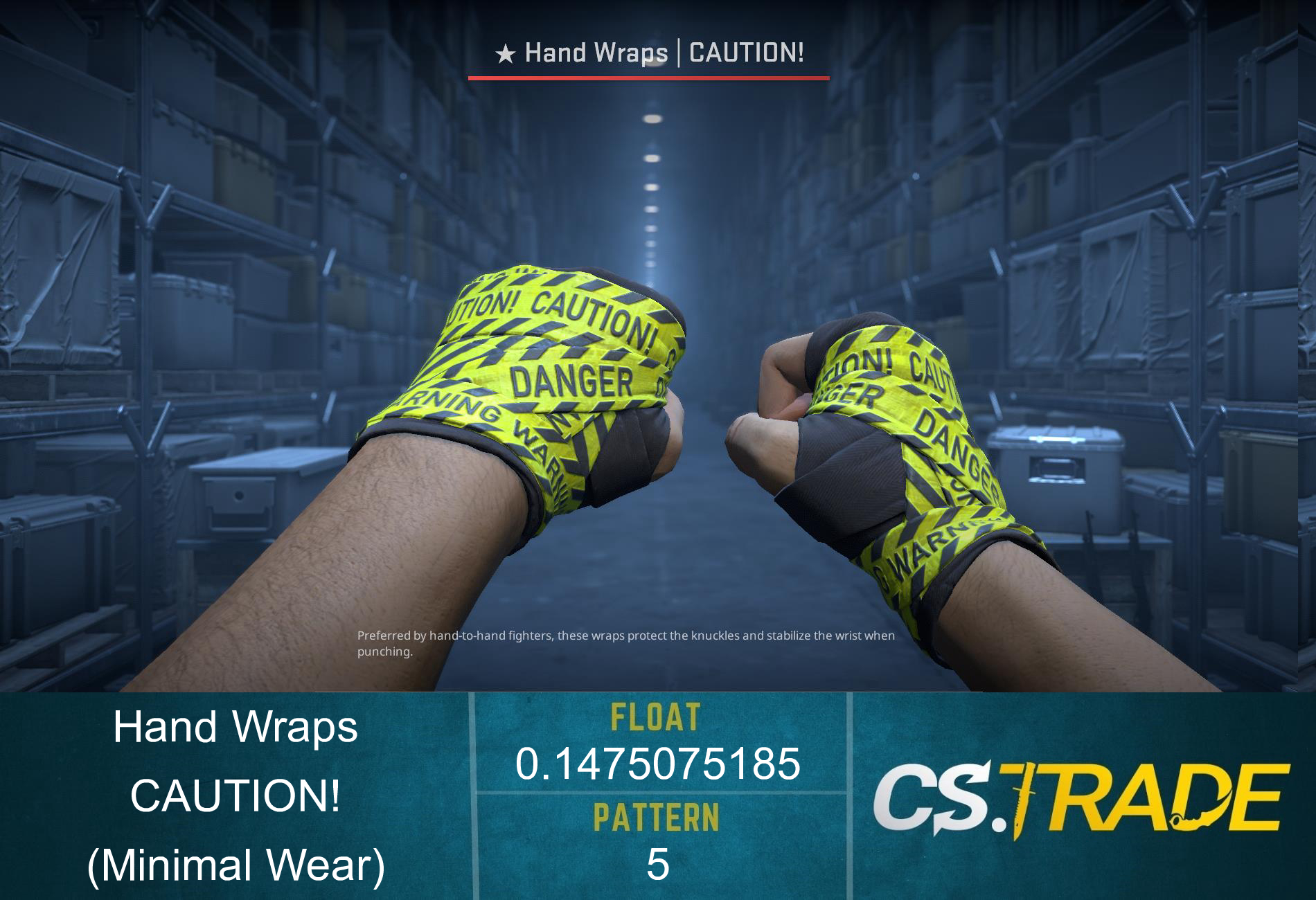 ★ Hand Wraps | CAUTION! (Factory New) Screenshot