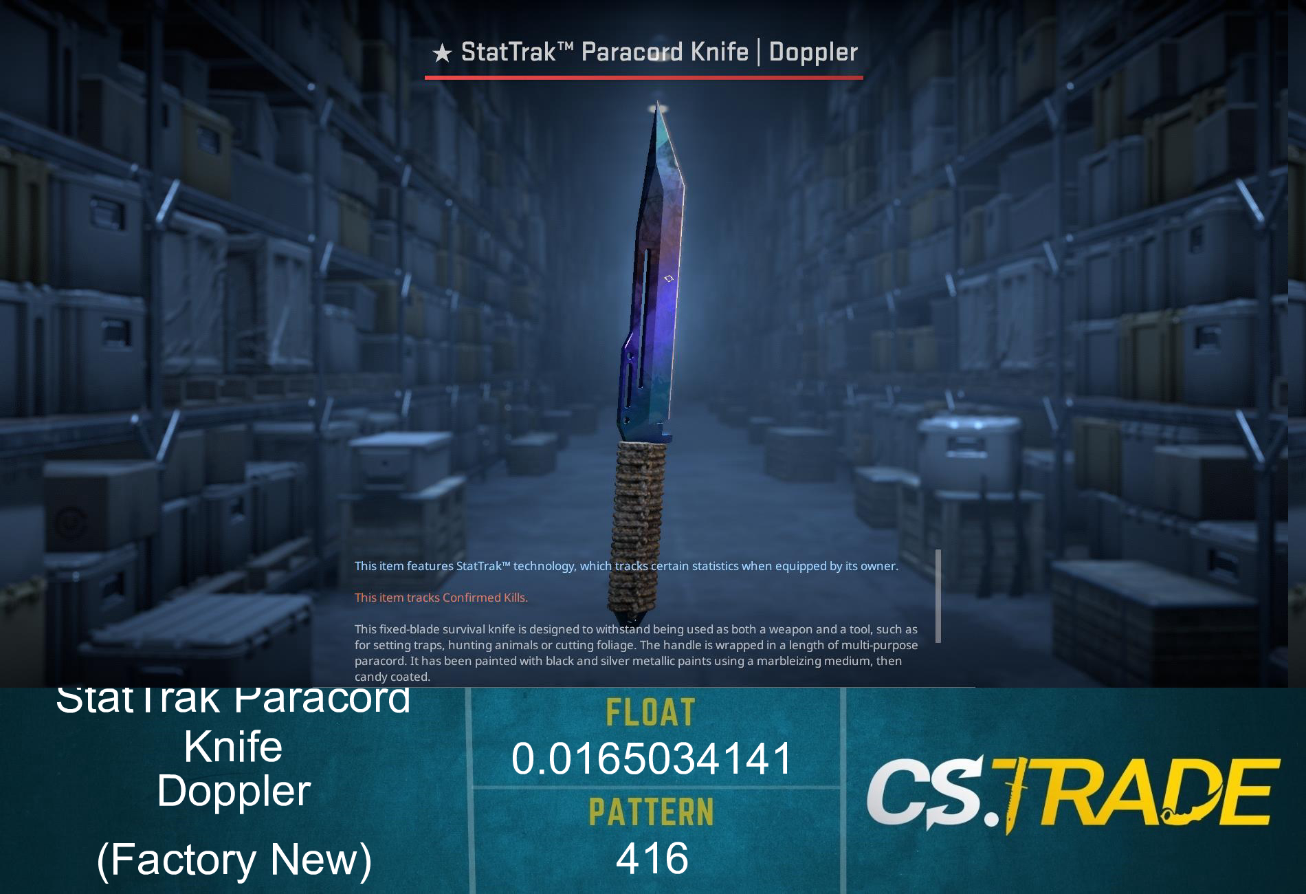 ★ Paracord Knife | Doppler Phase 3 (Factory New) Screenshot