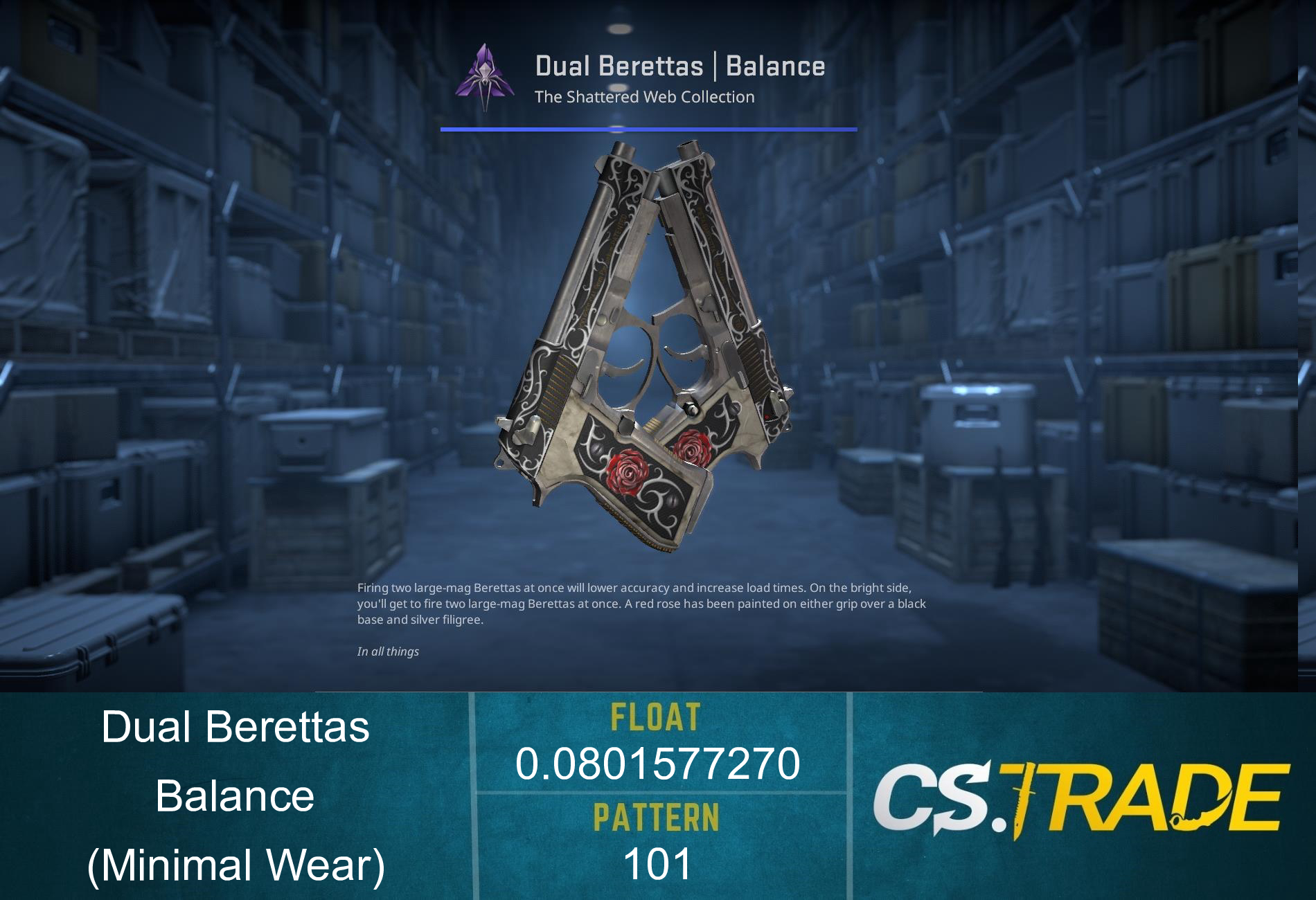 Dual Berettas | Balance (Field-Tested) Screenshot