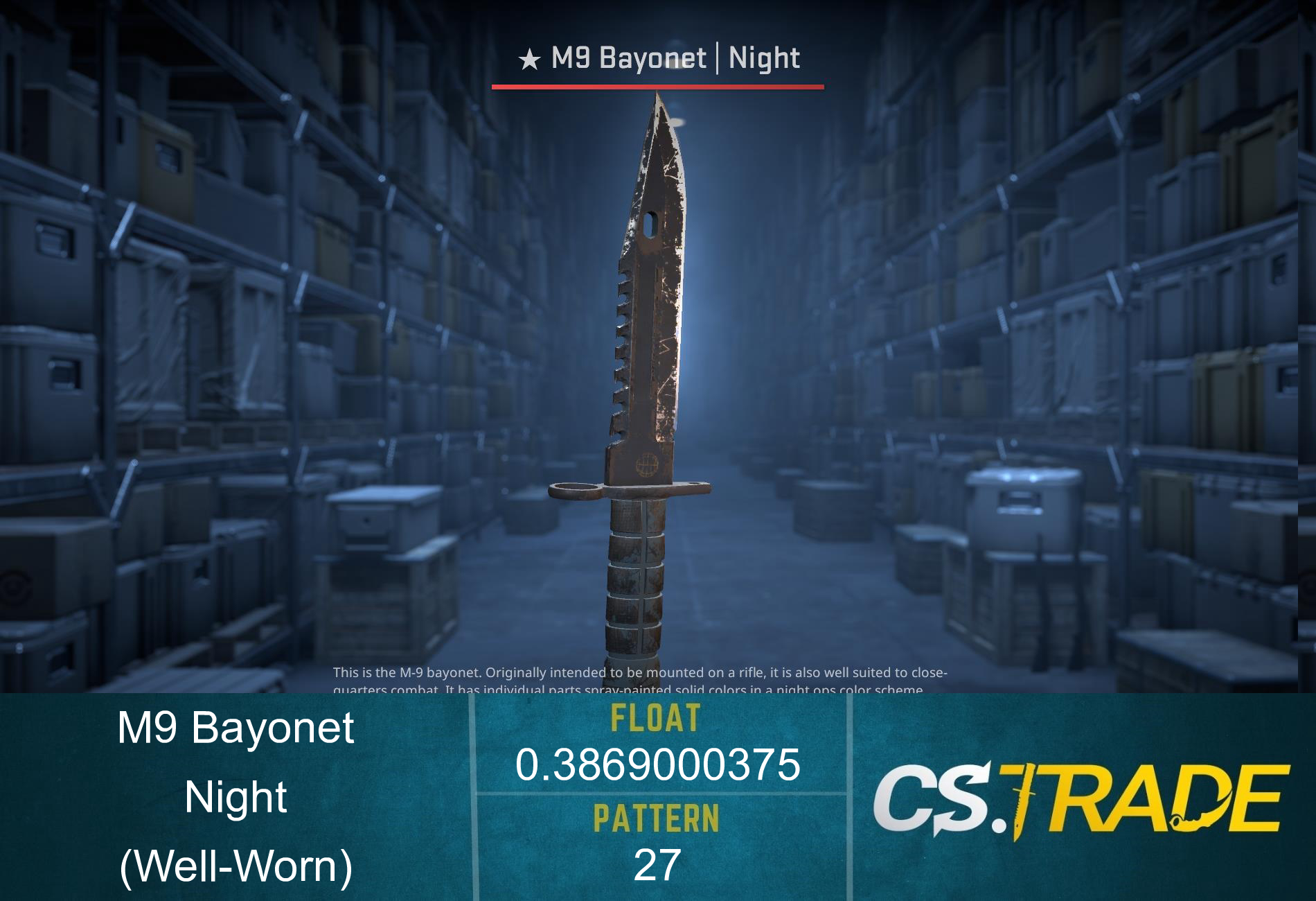 ★ M9 Bayonet | Night (Well-Worn) Screenshot