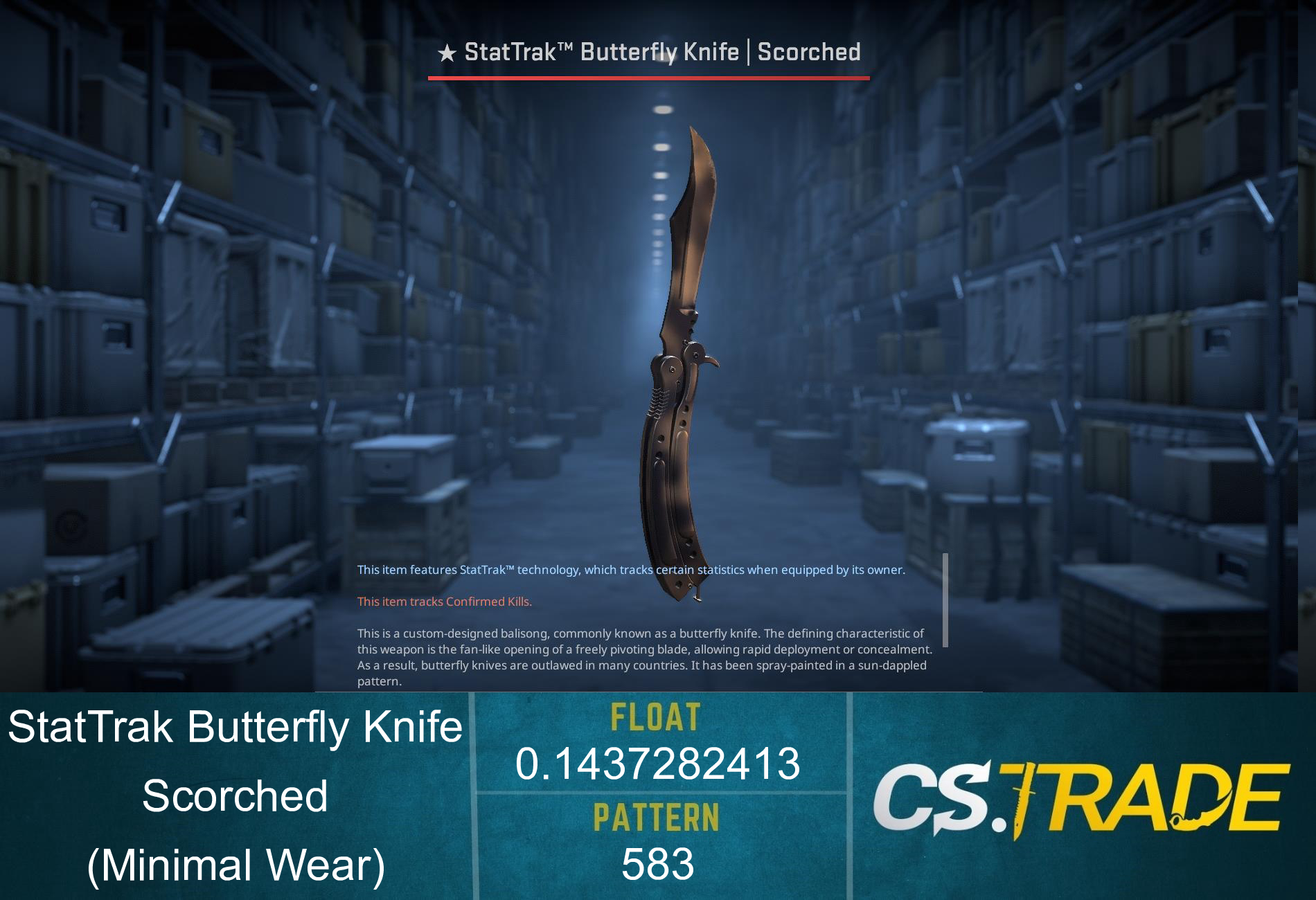 ★ Butterfly Knife | Scorched (Factory New) Screenshot