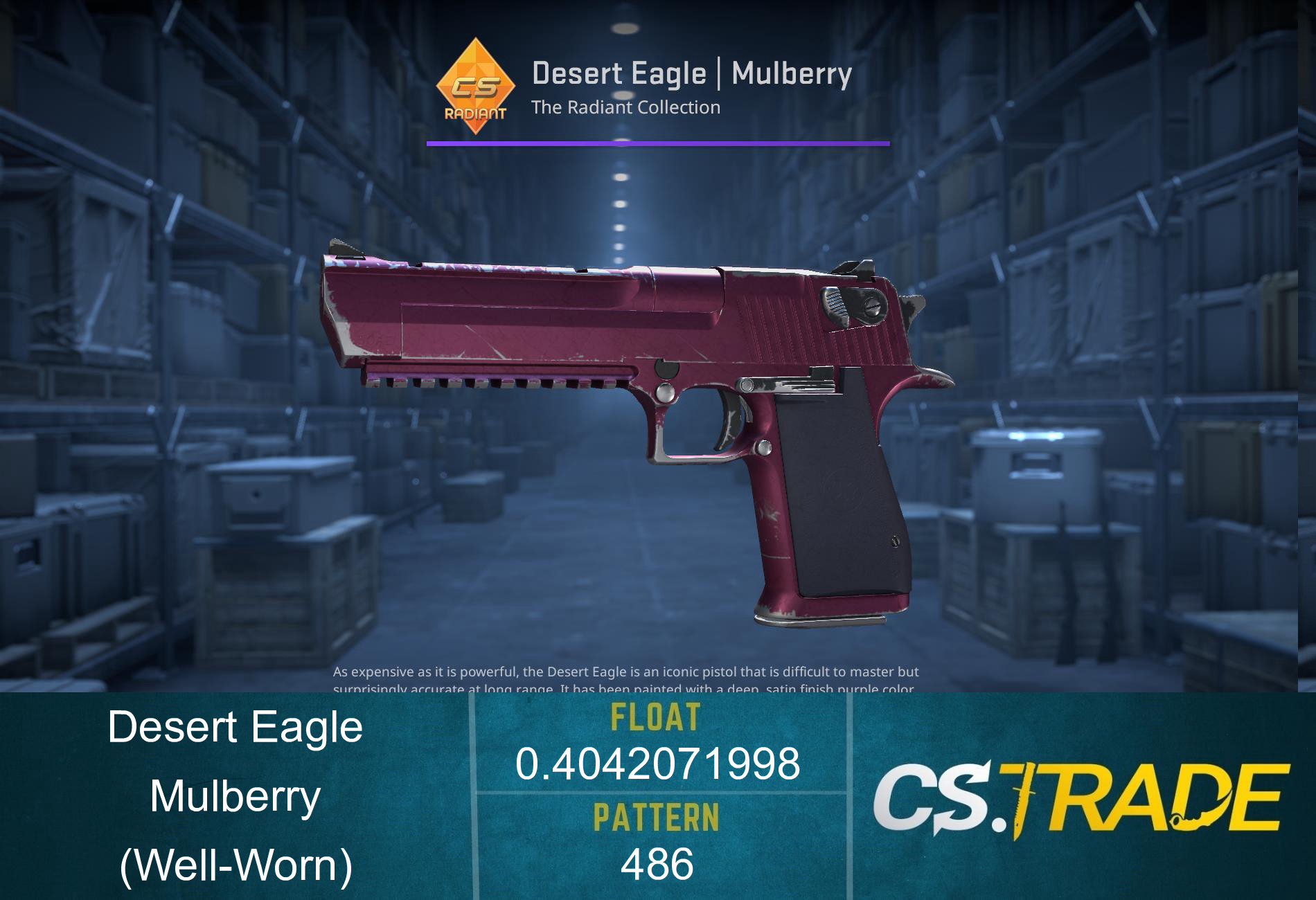 Desert Eagle | Mulberry (Well-Worn) Screenshot
