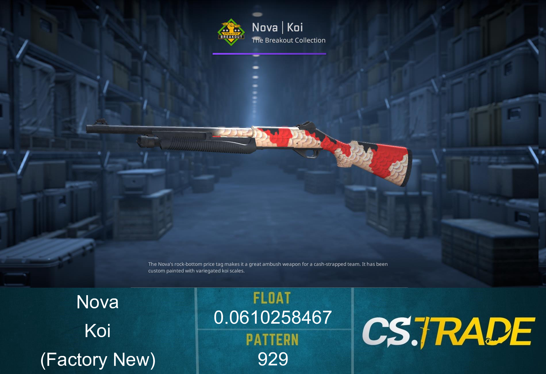 Nova | Koi (Factory New) Screenshot