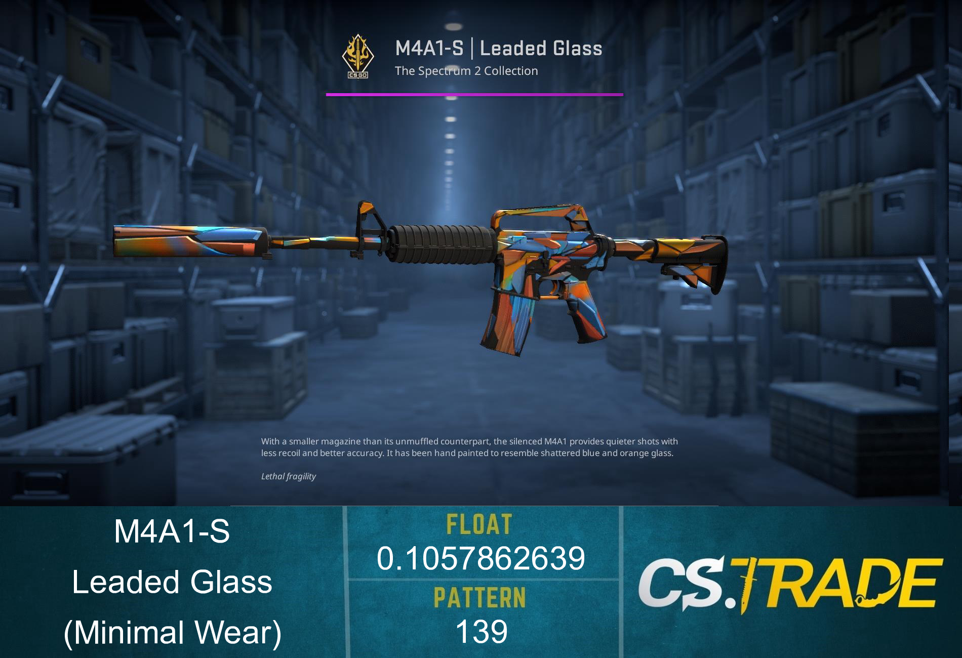 StatTrak™ M4A1-S | Leaded Glass (Minimal Wear) Screenshot