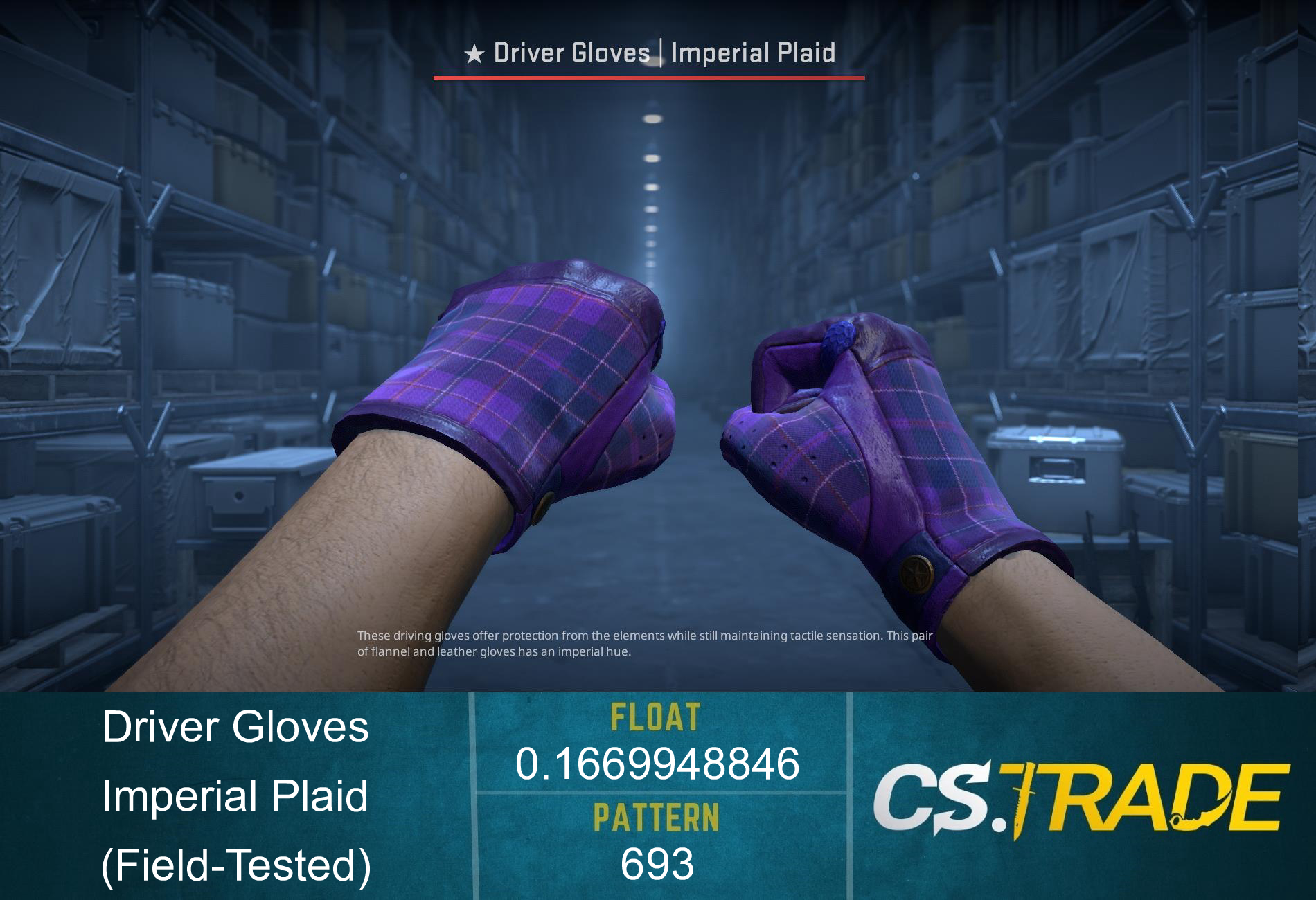 ★ Driver Gloves | Imperial Plaid (Battle-Scarred) Screenshot