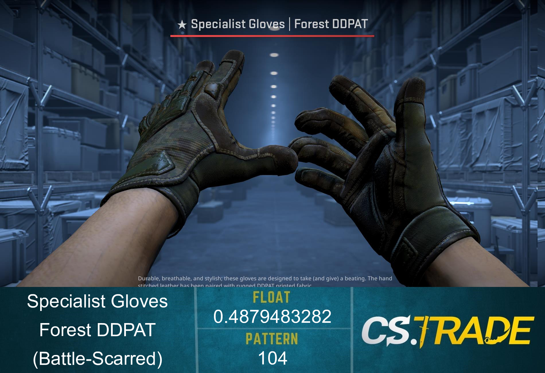 ★ Specialist Gloves | Forest DDPAT (Battle-Scarred) Screenshot