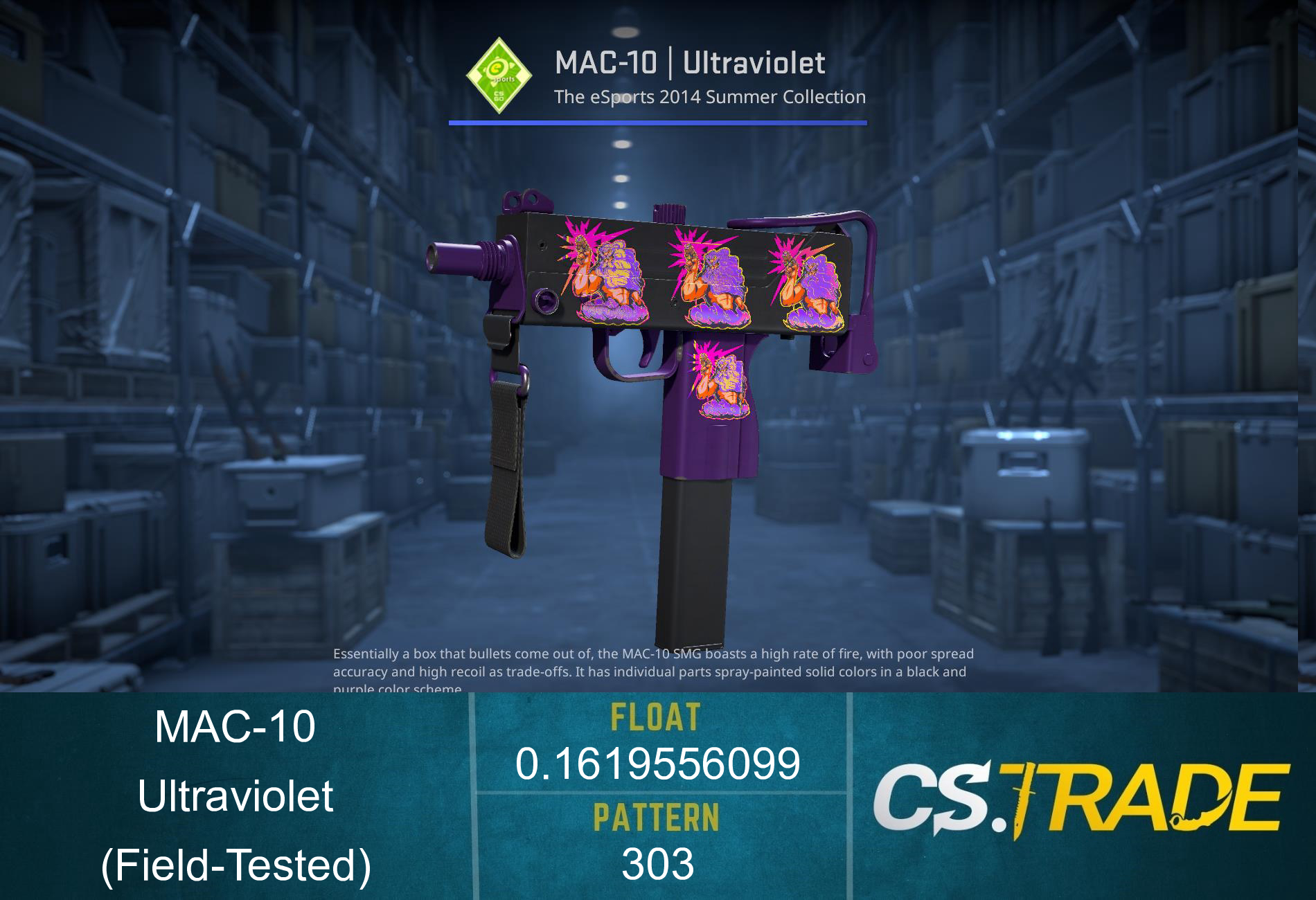 StatTrak™ MAC-10 | Ultraviolet (Field-Tested) Screenshot