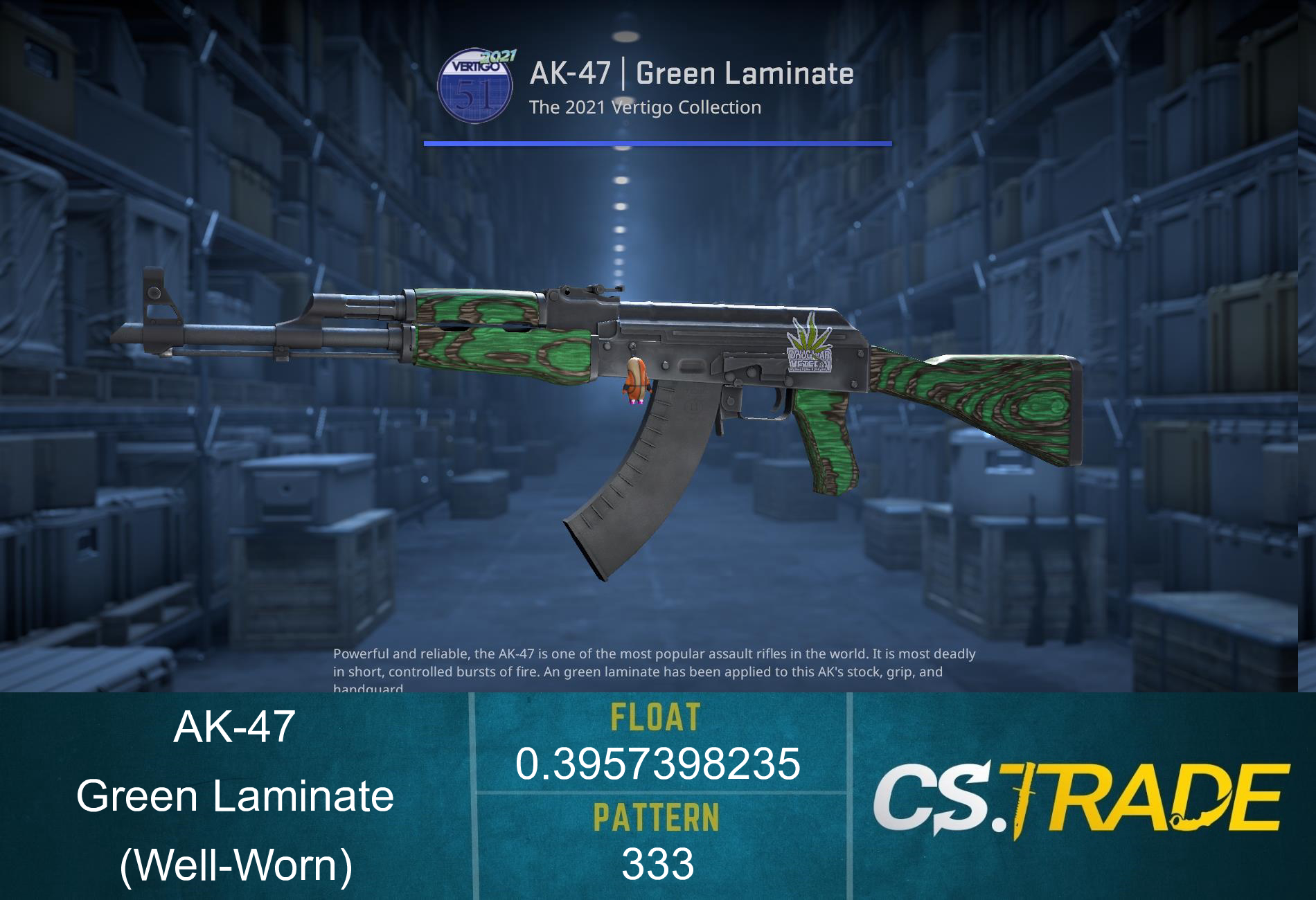 AK-47 | Green Laminate (Well-Worn) Screenshot