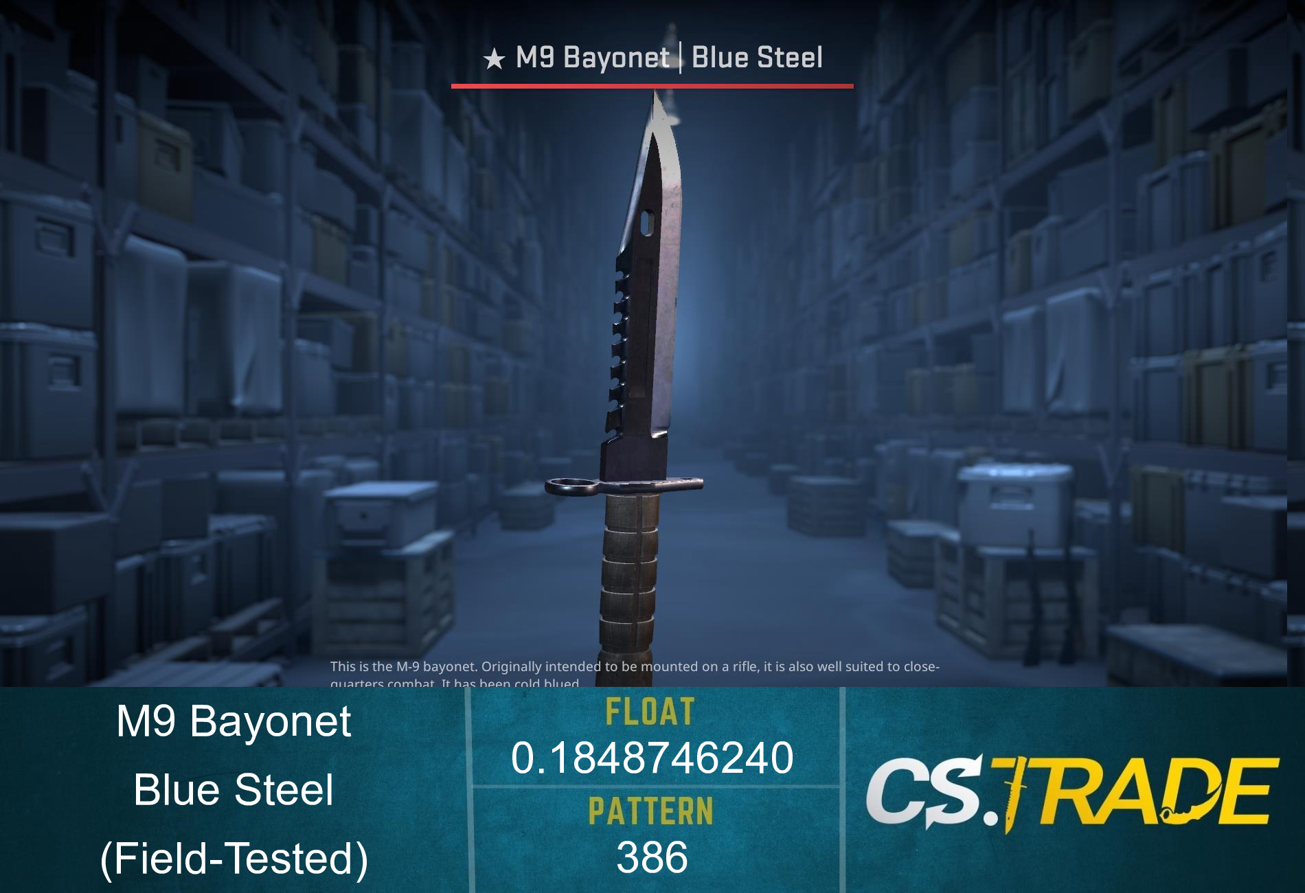 ★ M9 Bayonet | Blue Steel (Field-Tested) Screenshot