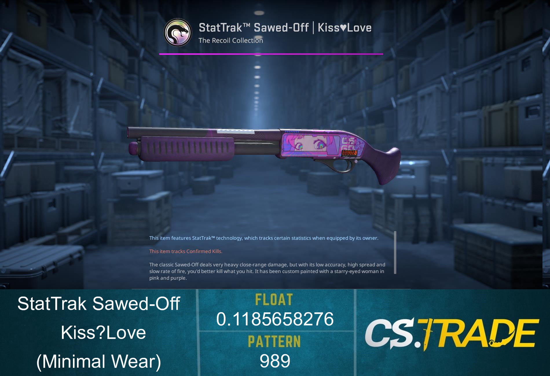 StatTrak™ Sawed-Off | Kiss♥Love (Minimal Wear) Screenshot