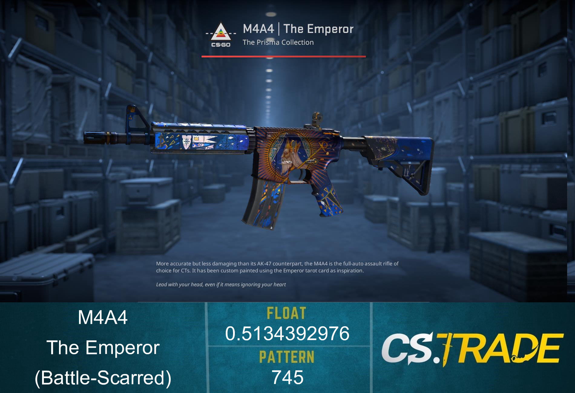 StatTrak™ M4A4 | The Emperor (Battle-Scarred) Screenshot