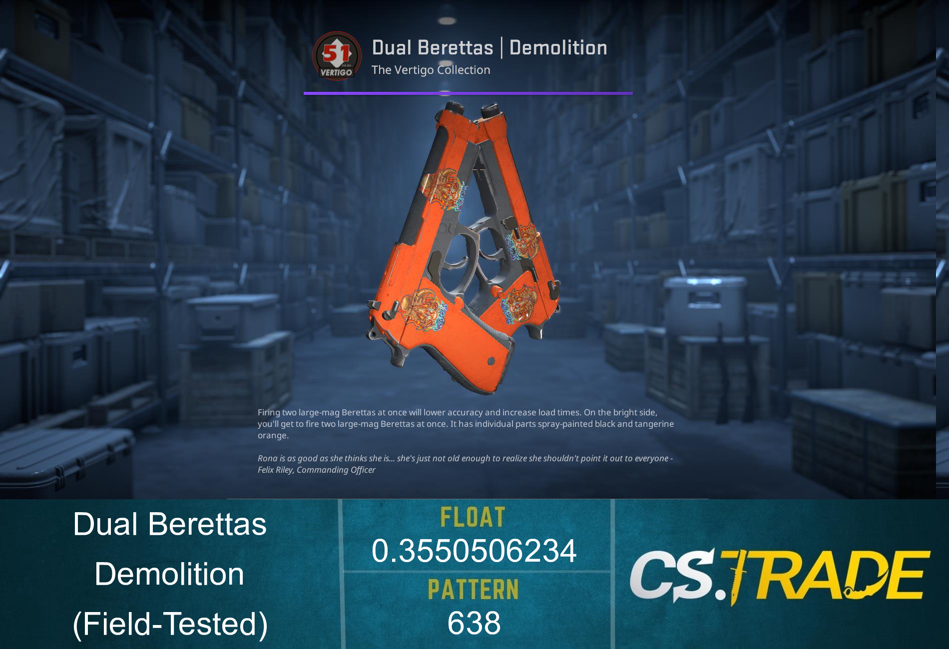 Dual Berettas | Demolition (Field-Tested)