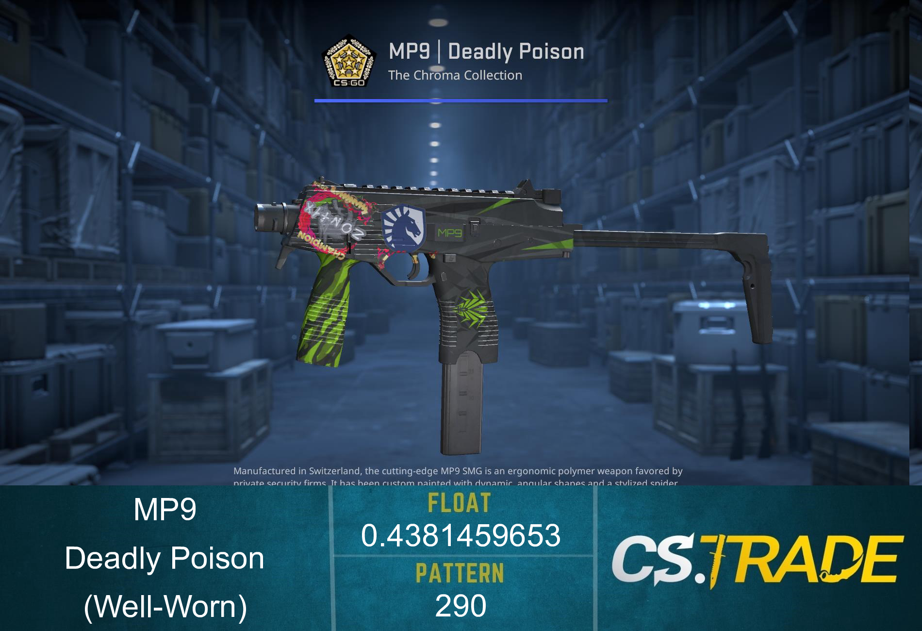 MP9 | Deadly Poison (Well-Worn) Screenshot