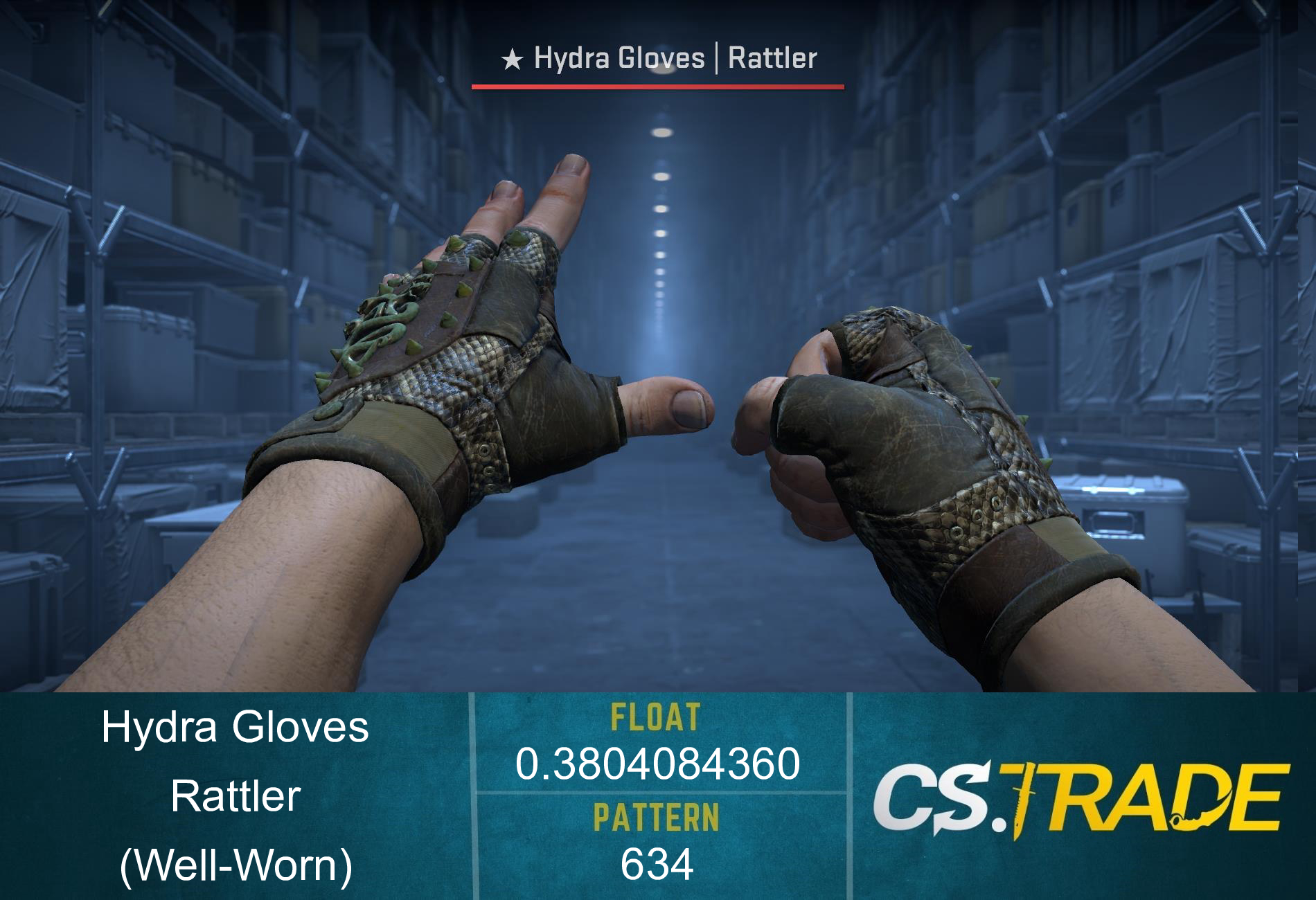 ★ Hydra Gloves | Rattler (Well-Worn) Screenshot