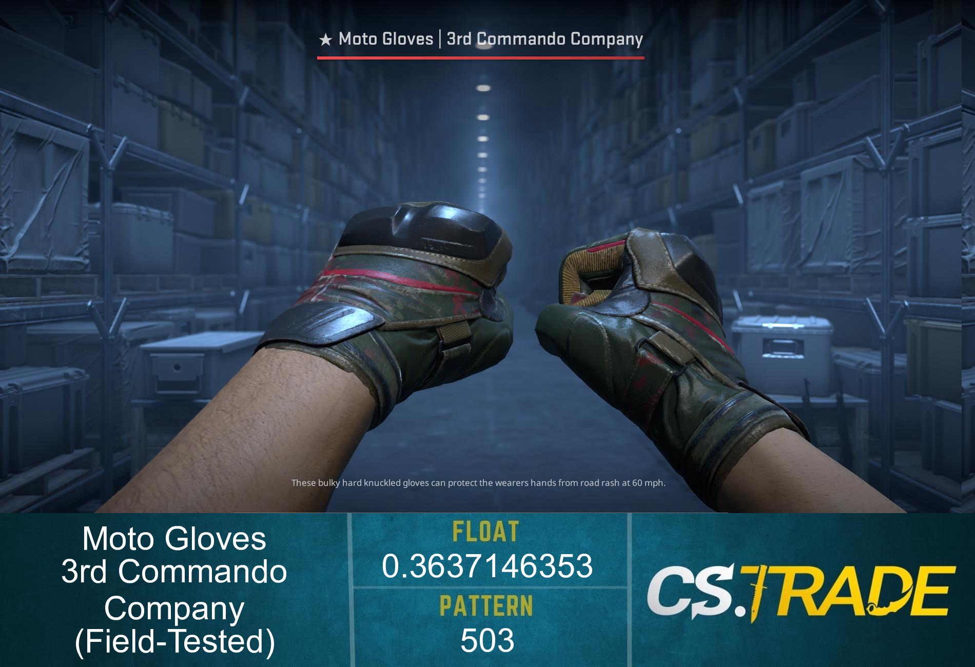 ★ Moto Gloves | 3rd Commando Company (Field-Tested) Screenshot