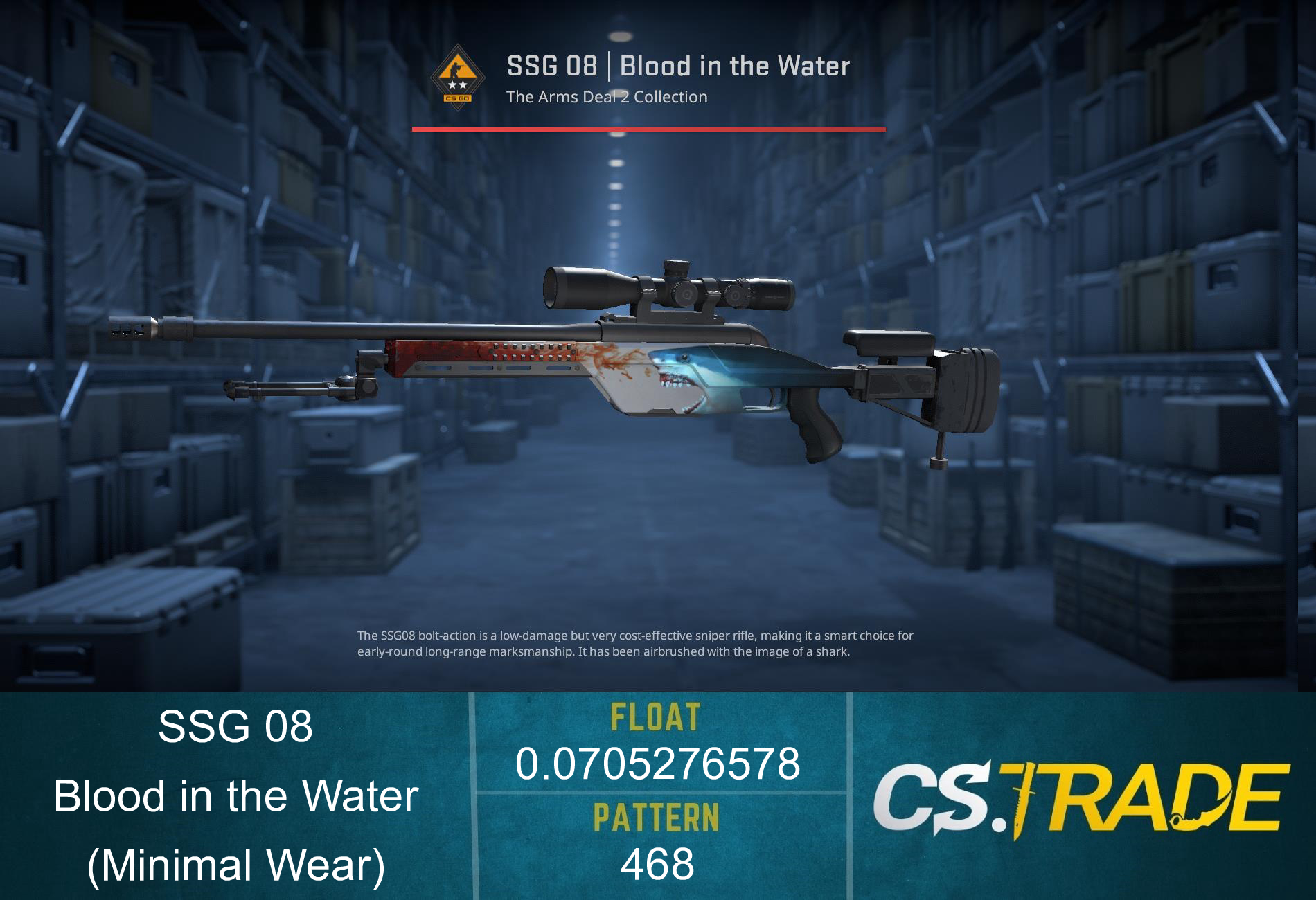 SSG 08 | Blood in the Water (Minimal Wear) Screenshot