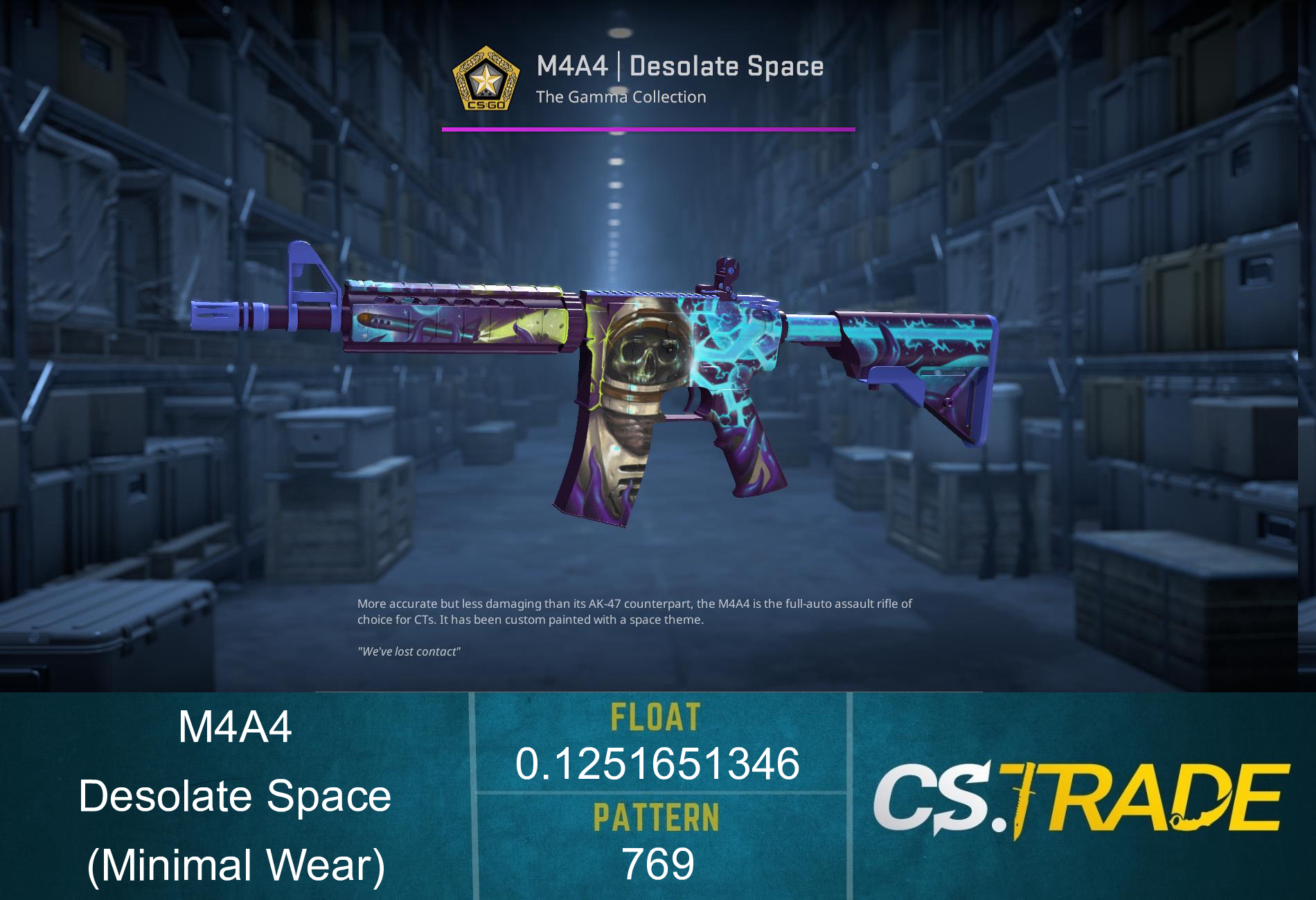 M4A4 | Desolate Space (Minimal Wear) Screenshot