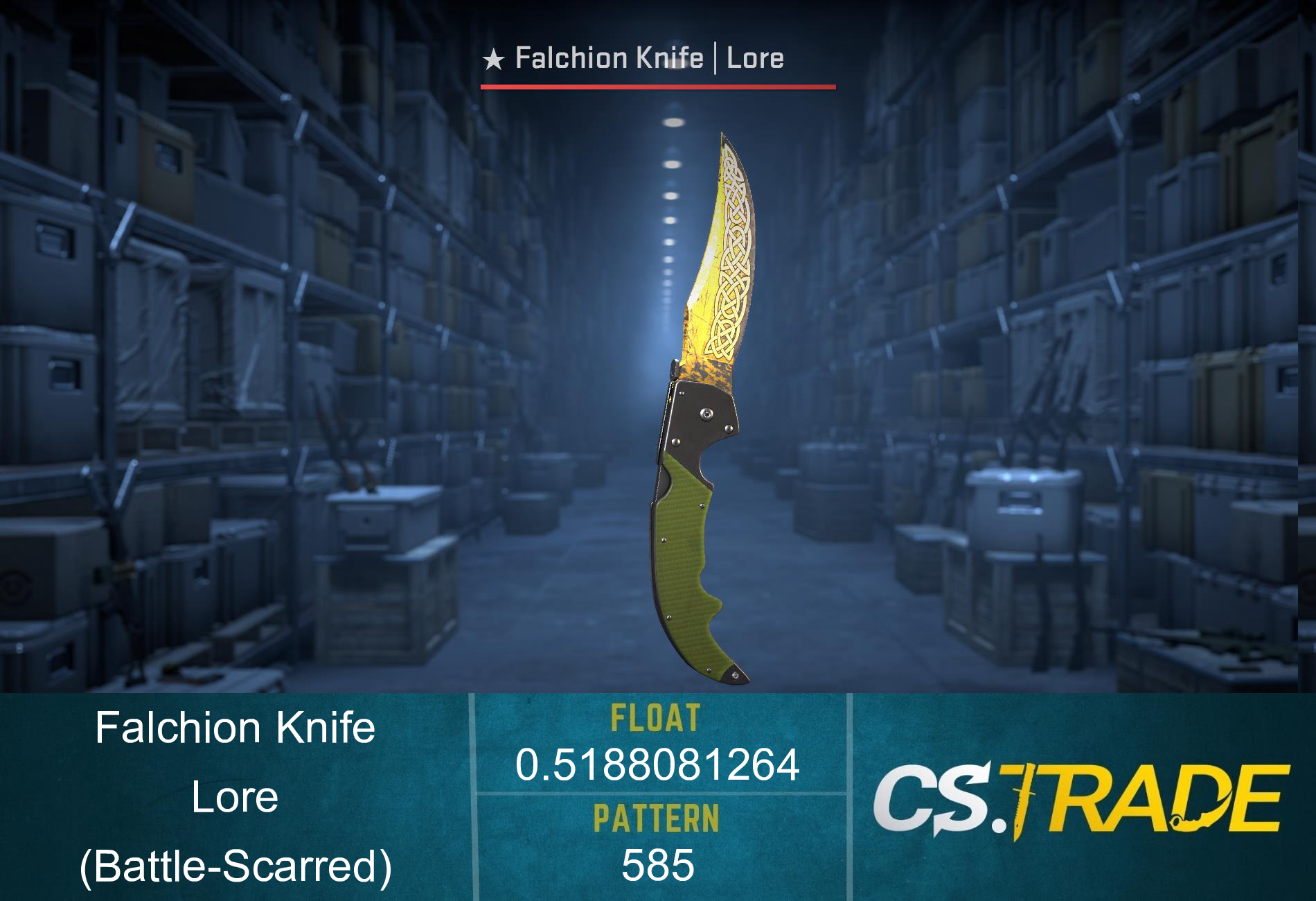★ Falchion Knife | Lore (Battle-Scarred) Screenshot