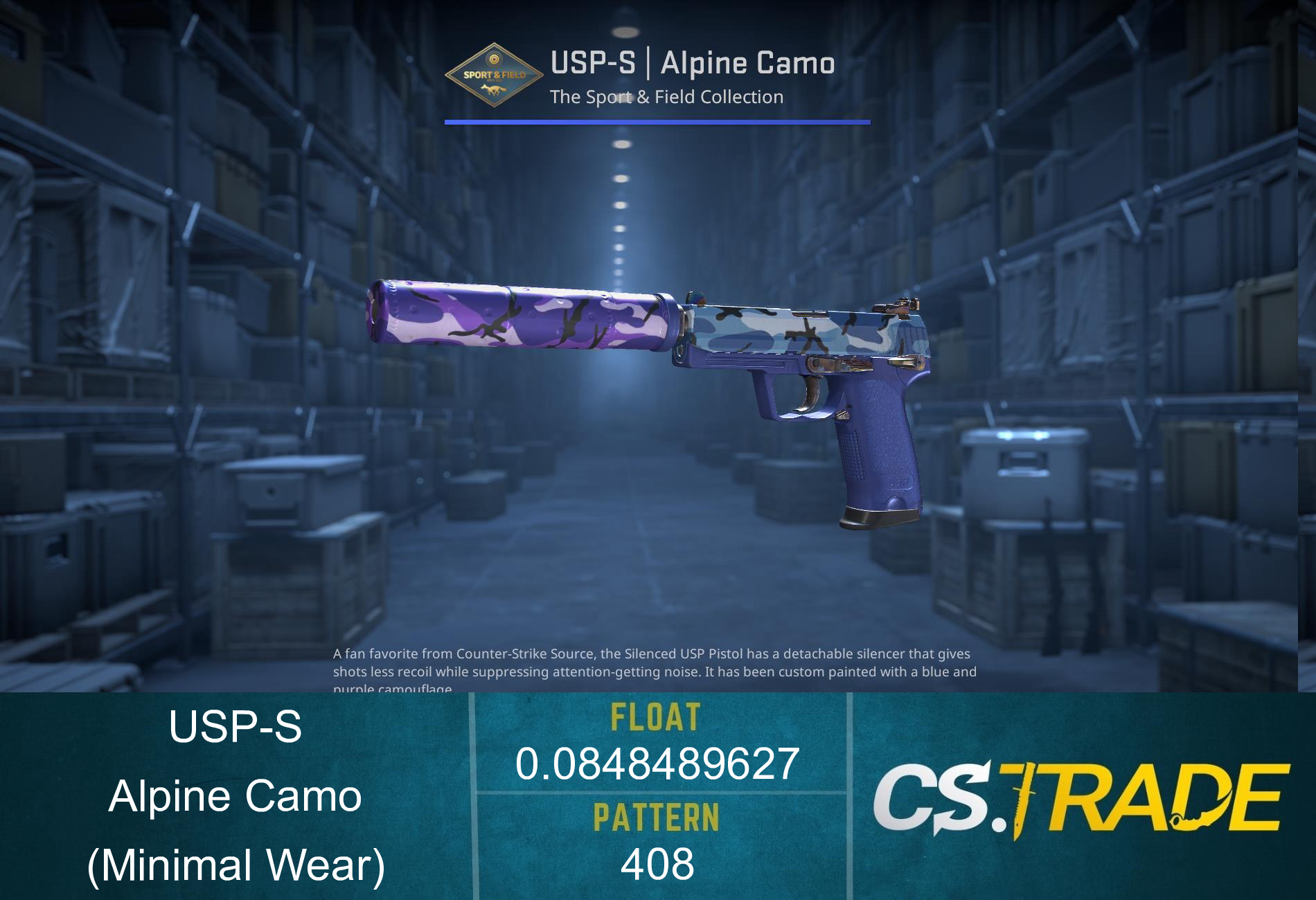 USP-S | Alpine Camo (Minimal Wear) Screenshot