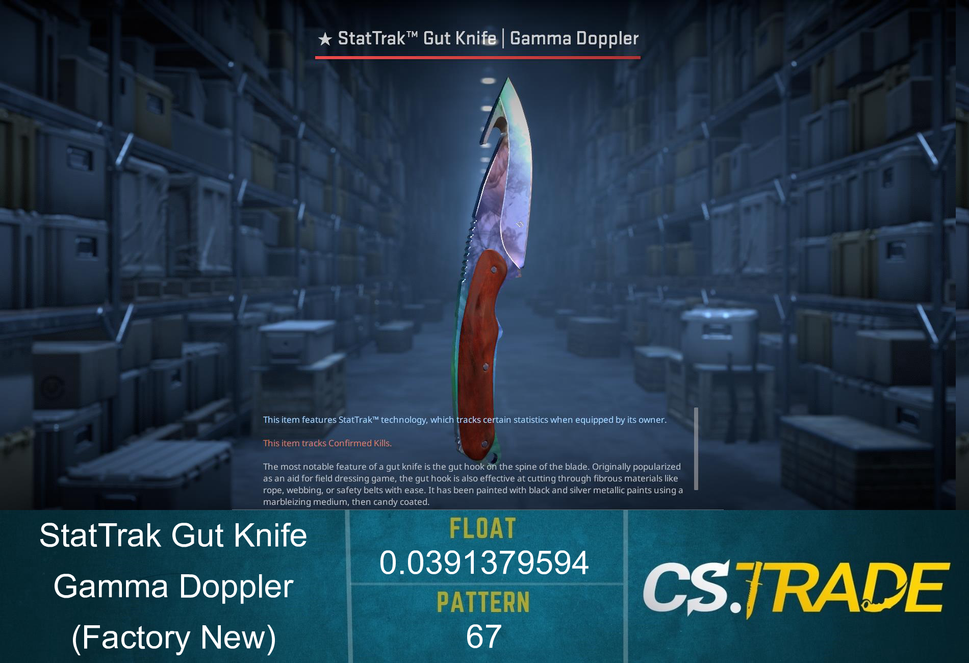 ★ Gut Knife | Gamma Doppler Phase 1 (Factory New) Screenshot