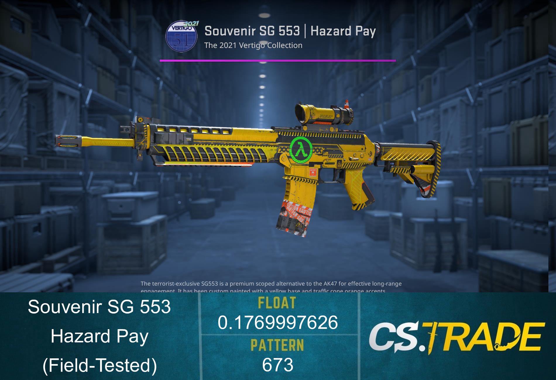 Souvenir SG 553 | Hazard Pay (Field-Tested) Screenshot