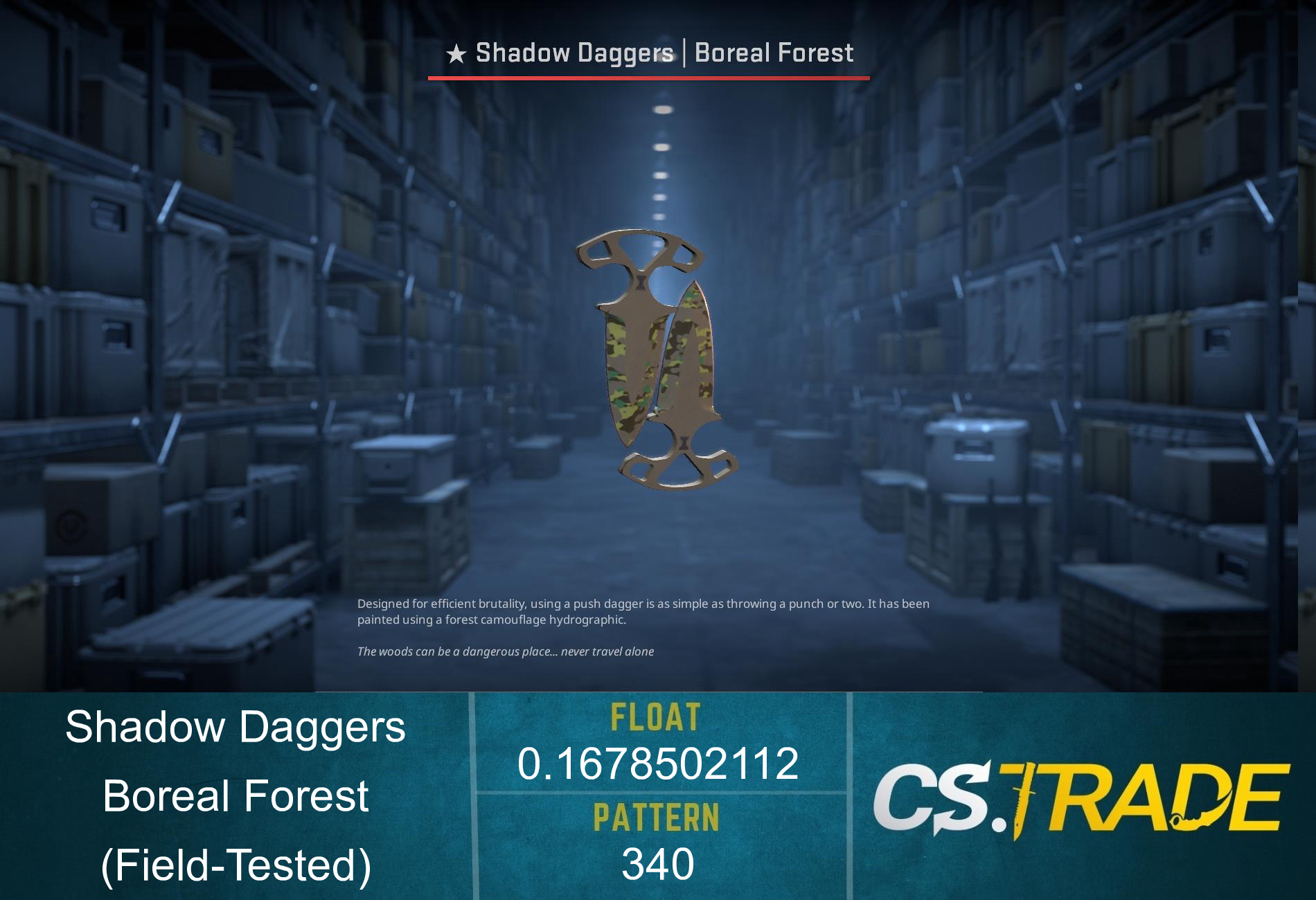 ★ Shadow Daggers | Boreal Forest (Field-Tested) Screenshot