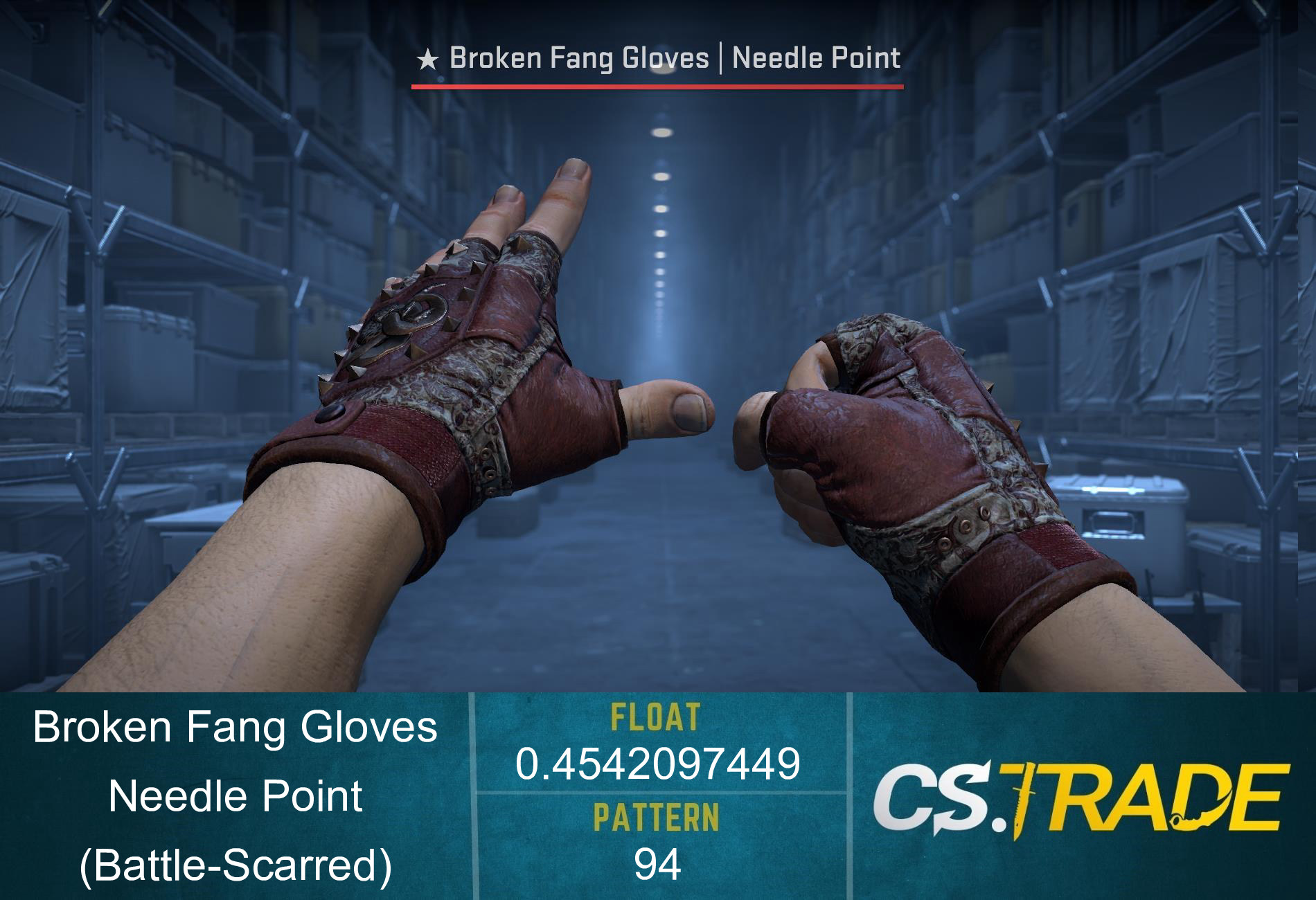 ★ Broken Fang Gloves | Needle Point (Battle-Scarred) Screenshot