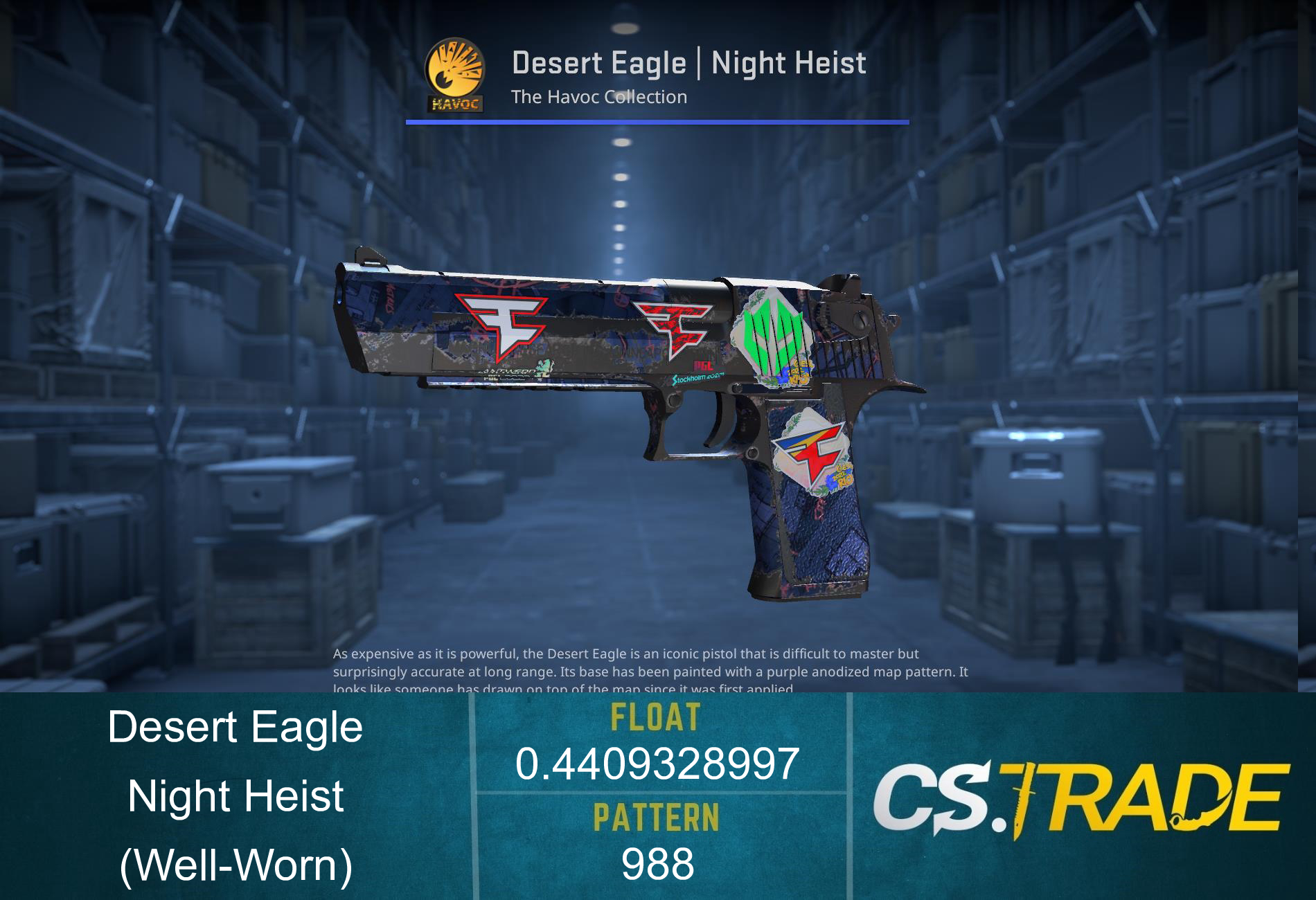 Desert Eagle | Night Heist (Well-Worn) Screenshot