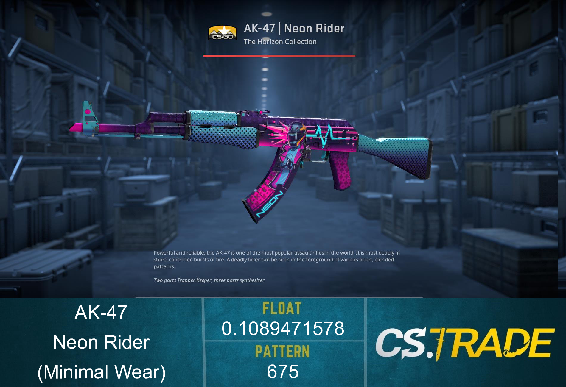 AK-47 | Neon Rider (Minimal Wear) Screenshot