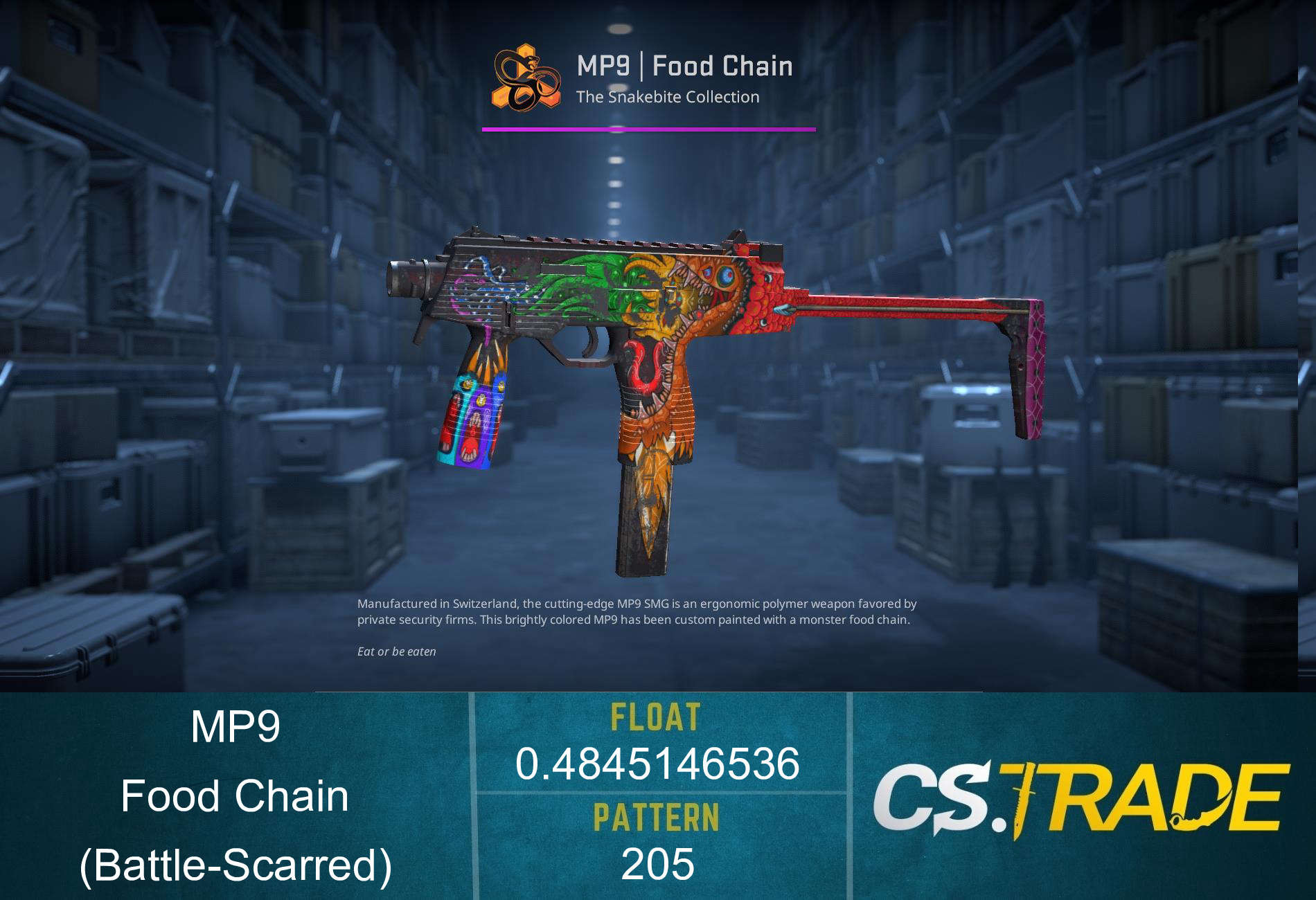 MP9 | Food Chain (Battle-Scarred) Screenshot