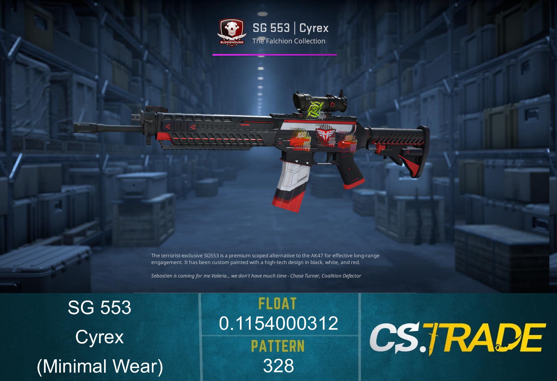 SG 553 | Cyrex (Minimal Wear) Screenshot