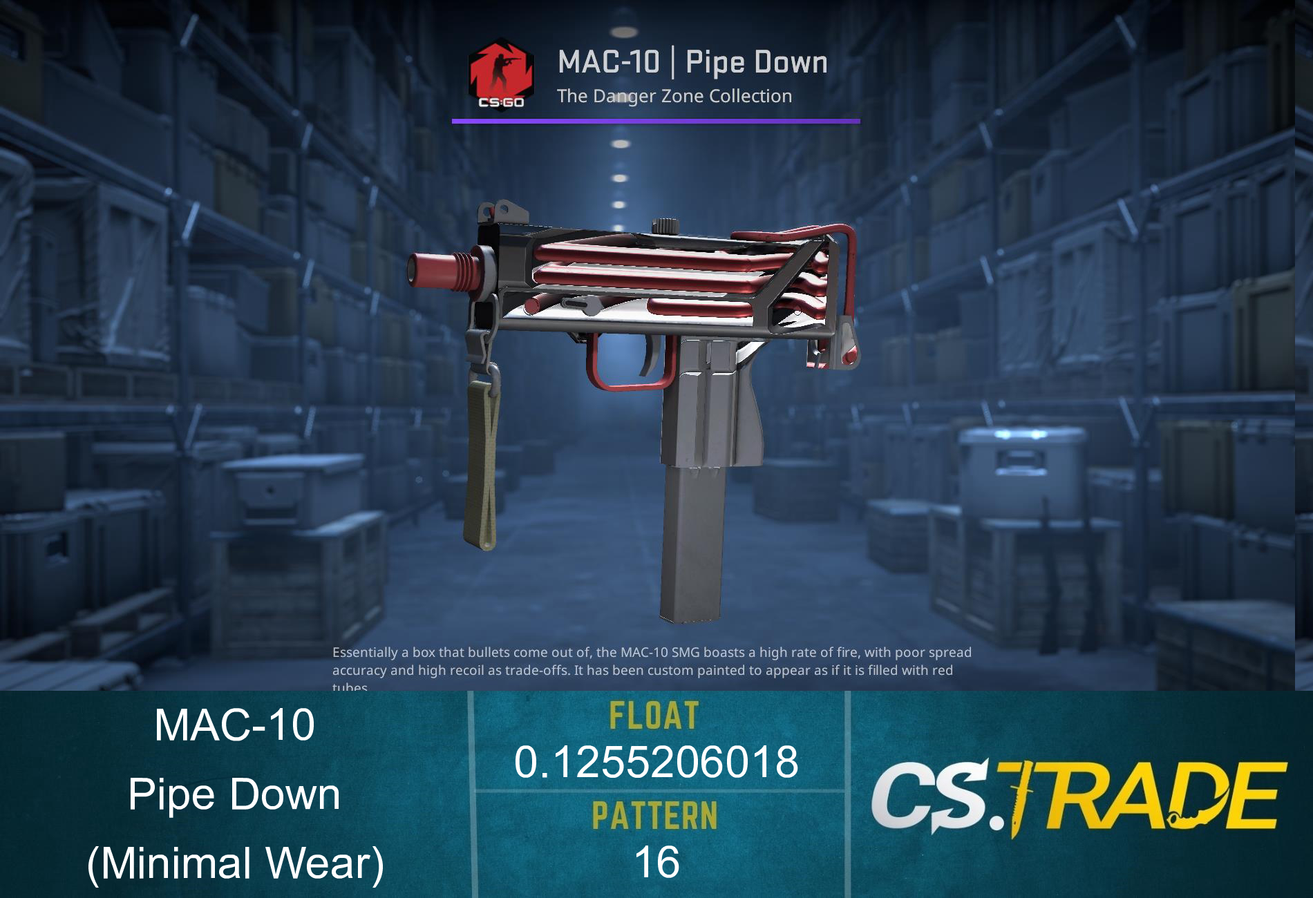 StatTrak™ MAC-10 | Pipe Down (Minimal Wear) Screenshot