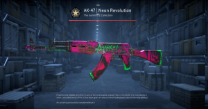 AK-47 | Neon Revolution (Well-Worn) Screenshot