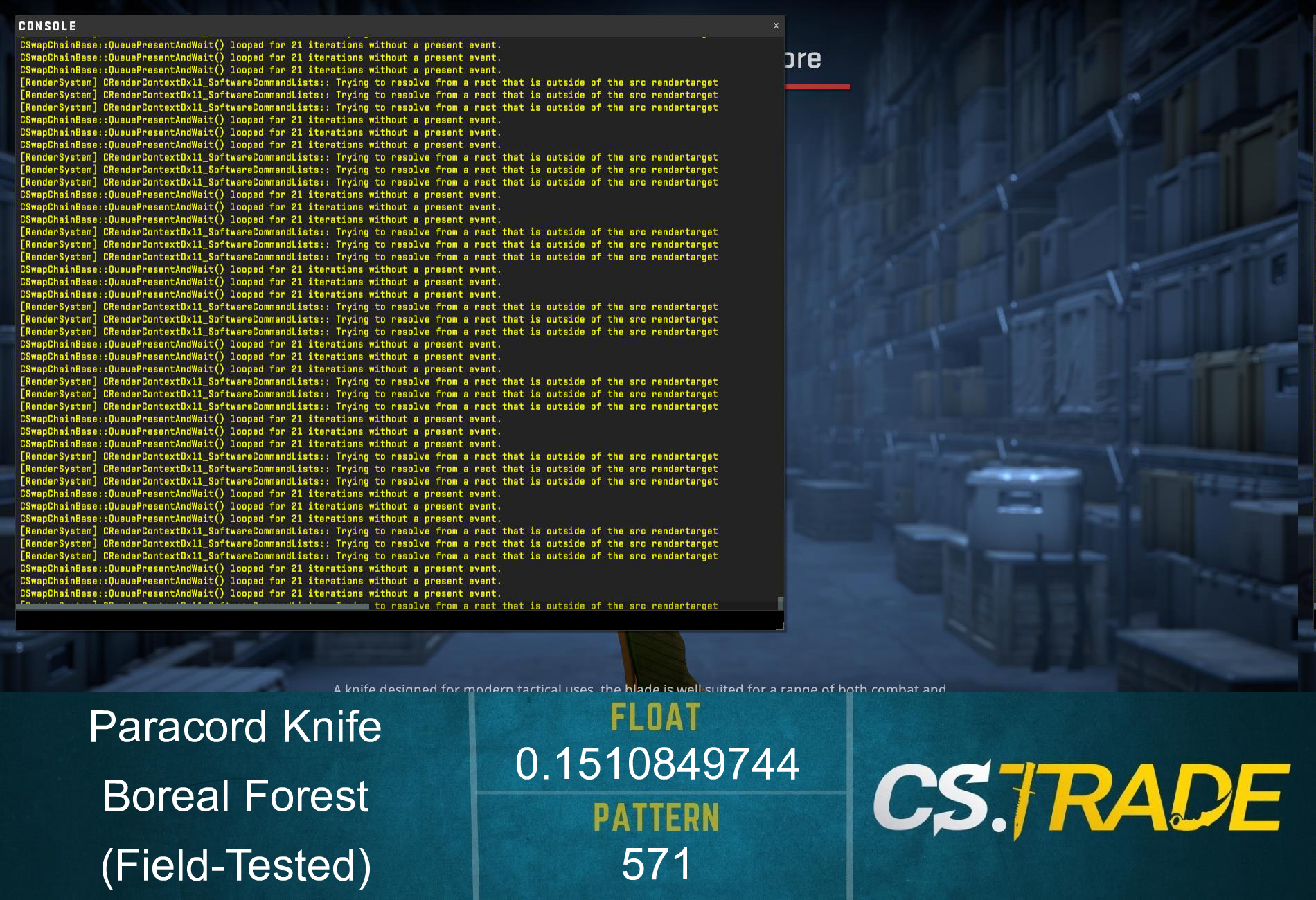 ★ Paracord Knife | Boreal Forest (Field-Tested) Screenshot