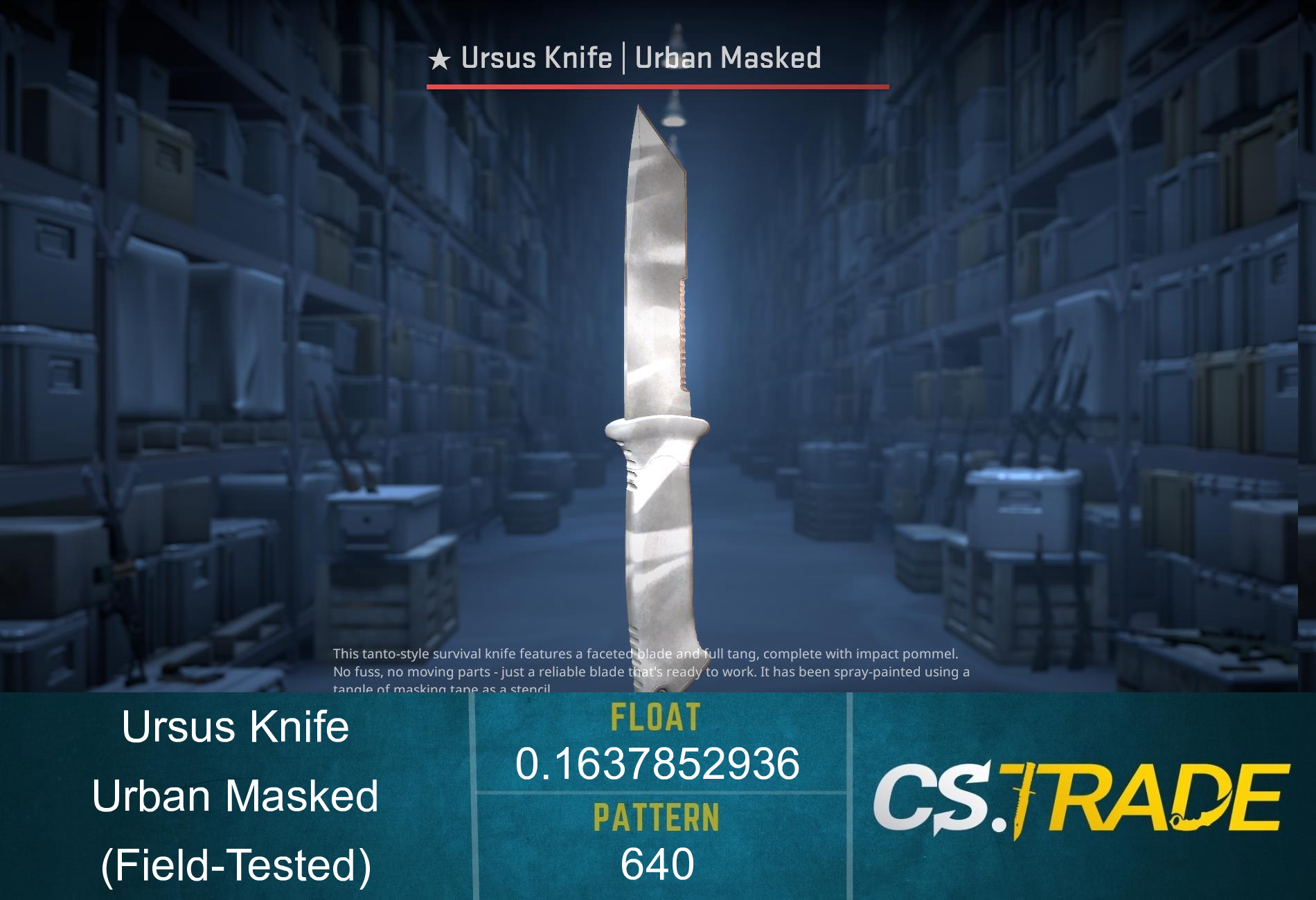 ★ StatTrak™ Ursus Knife | Urban Masked (Field-Tested) Screenshot