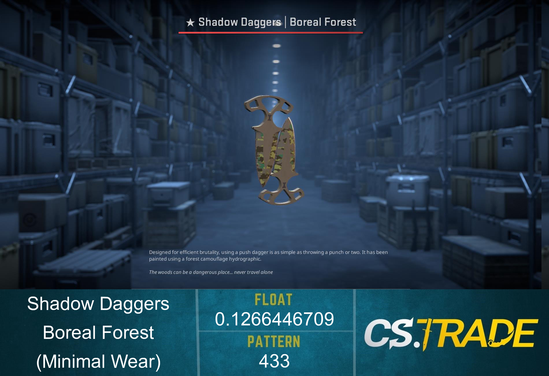 ★ Shadow Daggers | Boreal Forest (Minimal Wear)