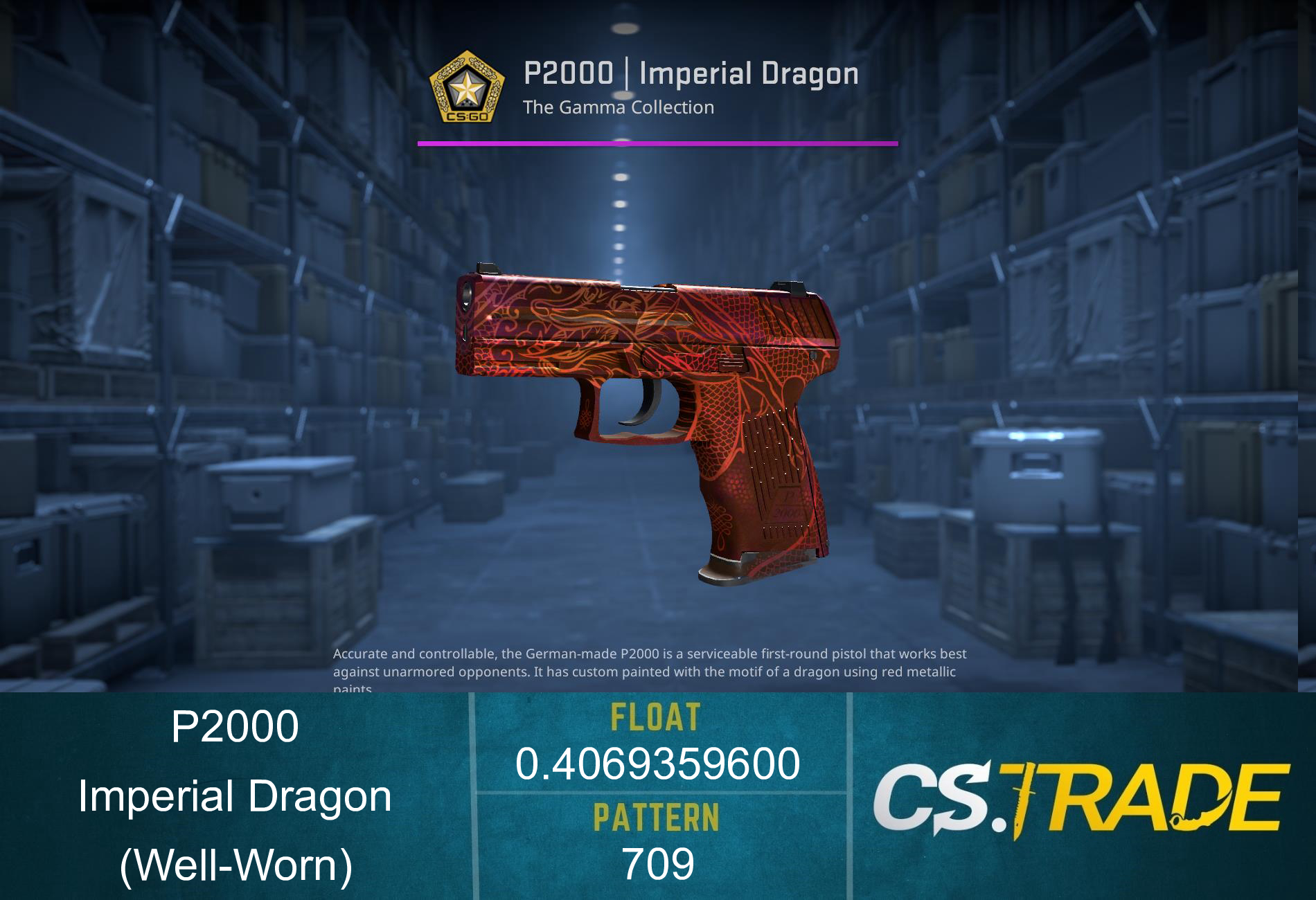 StatTrak™ P2000 | Imperial Dragon (Well-Worn) Screenshot