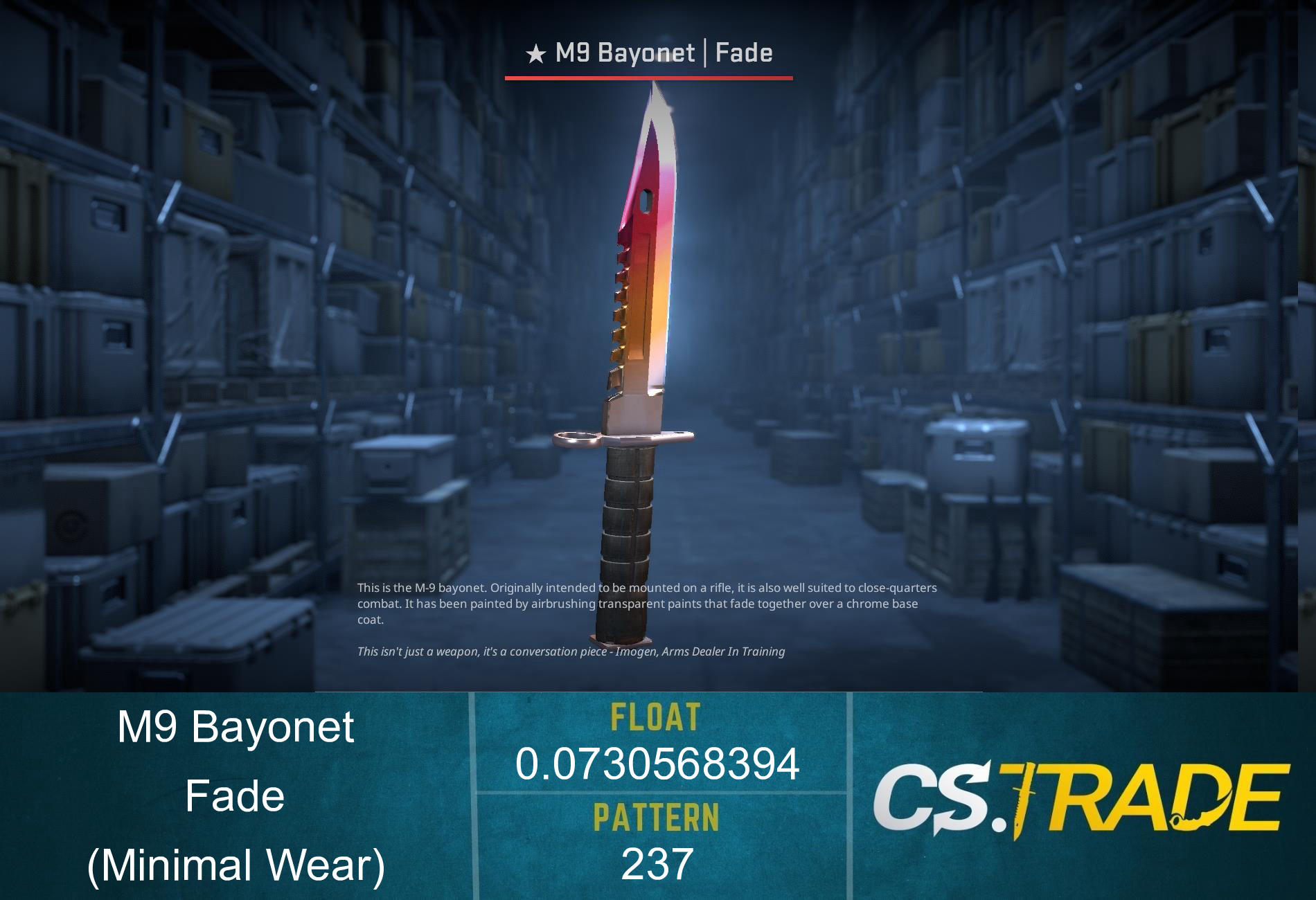 ★ M9 Bayonet | Fade (Minimal Wear)