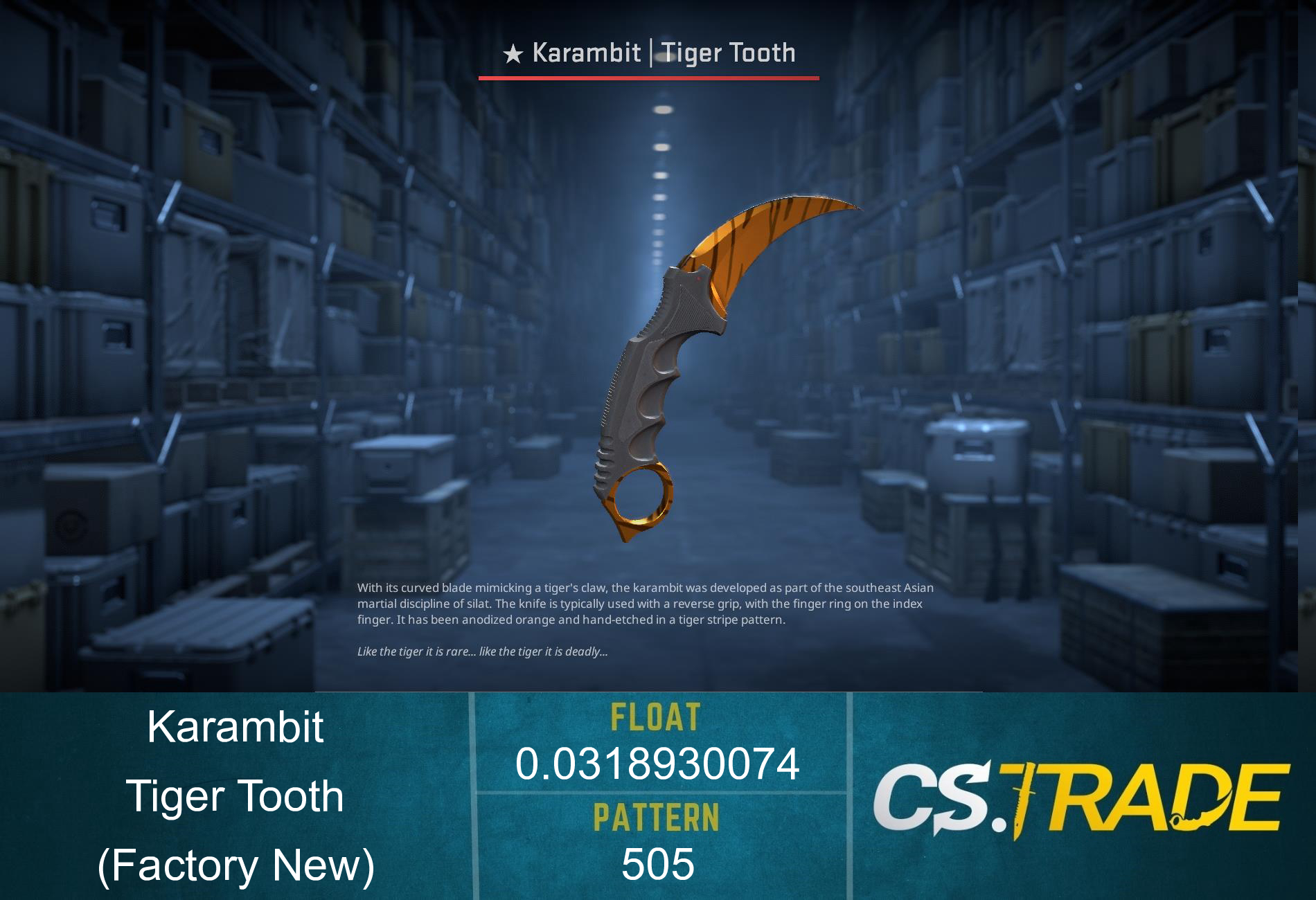 ★ Karambit | Tiger Tooth (Factory New) Screenshot