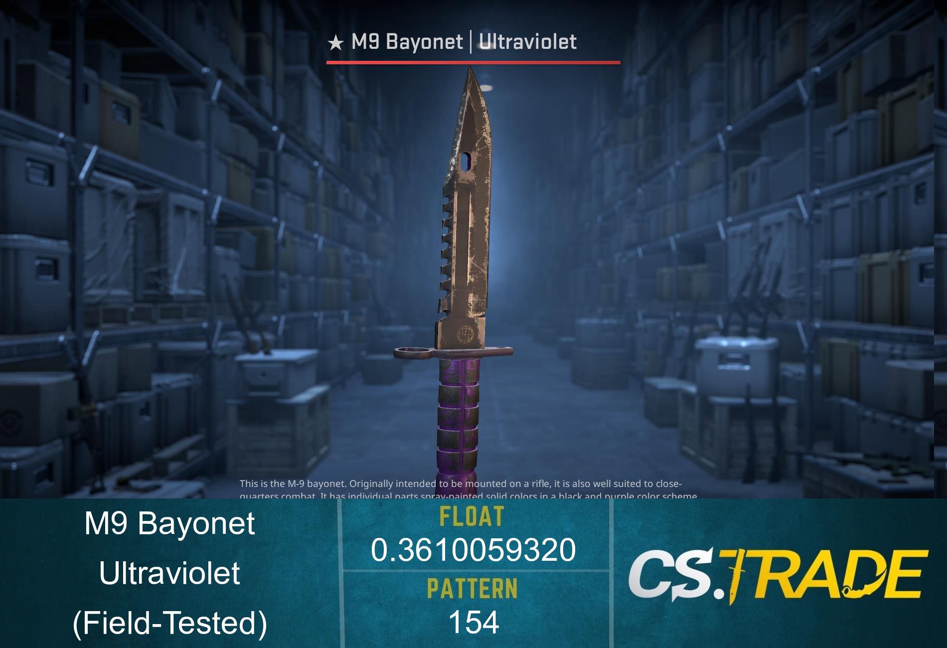 ★ M9 Bayonet | Ultraviolet (Field-Tested) Screenshot